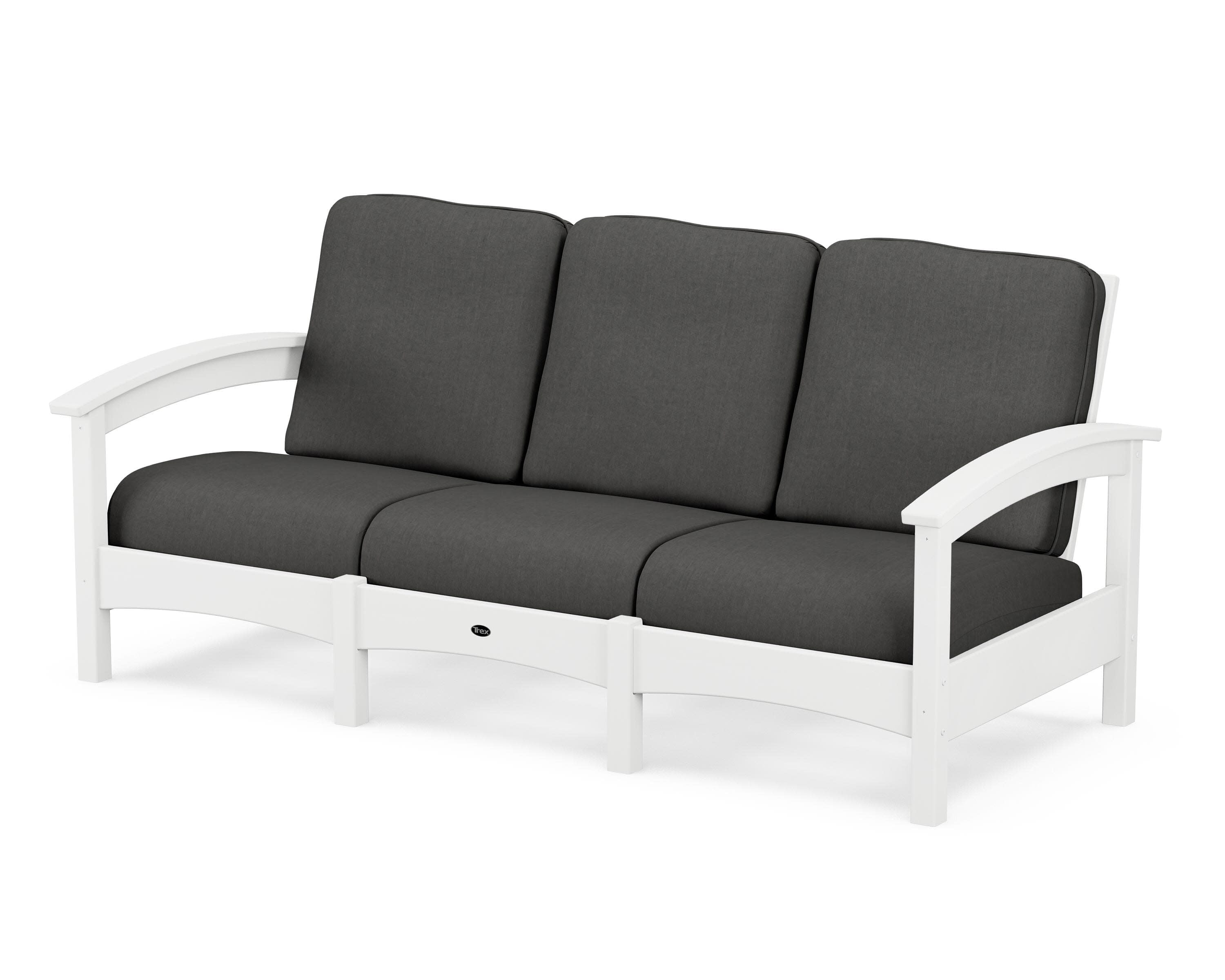 Rockport Club Sofa in Classic White / Spectrum Carbon