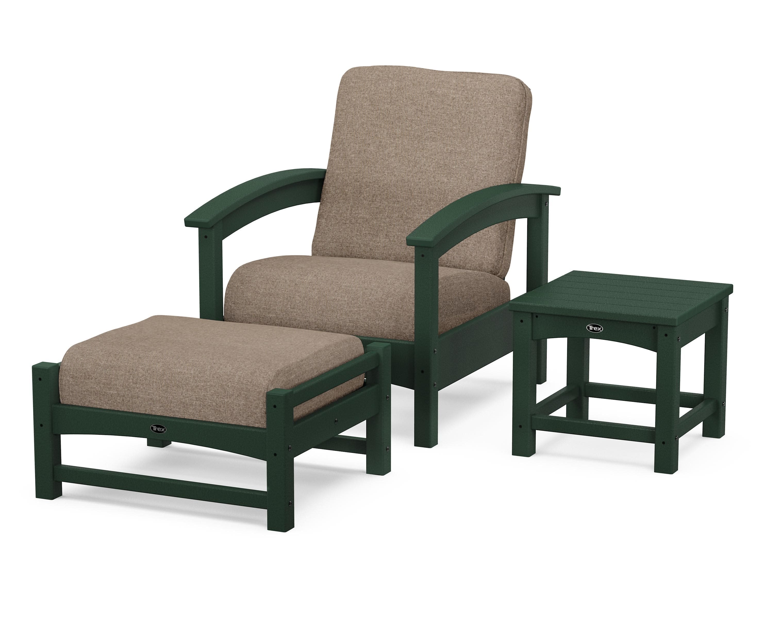 Rockport 3-Piece Deep Seating Set in Rainforest Canopy / Spiced Burlap