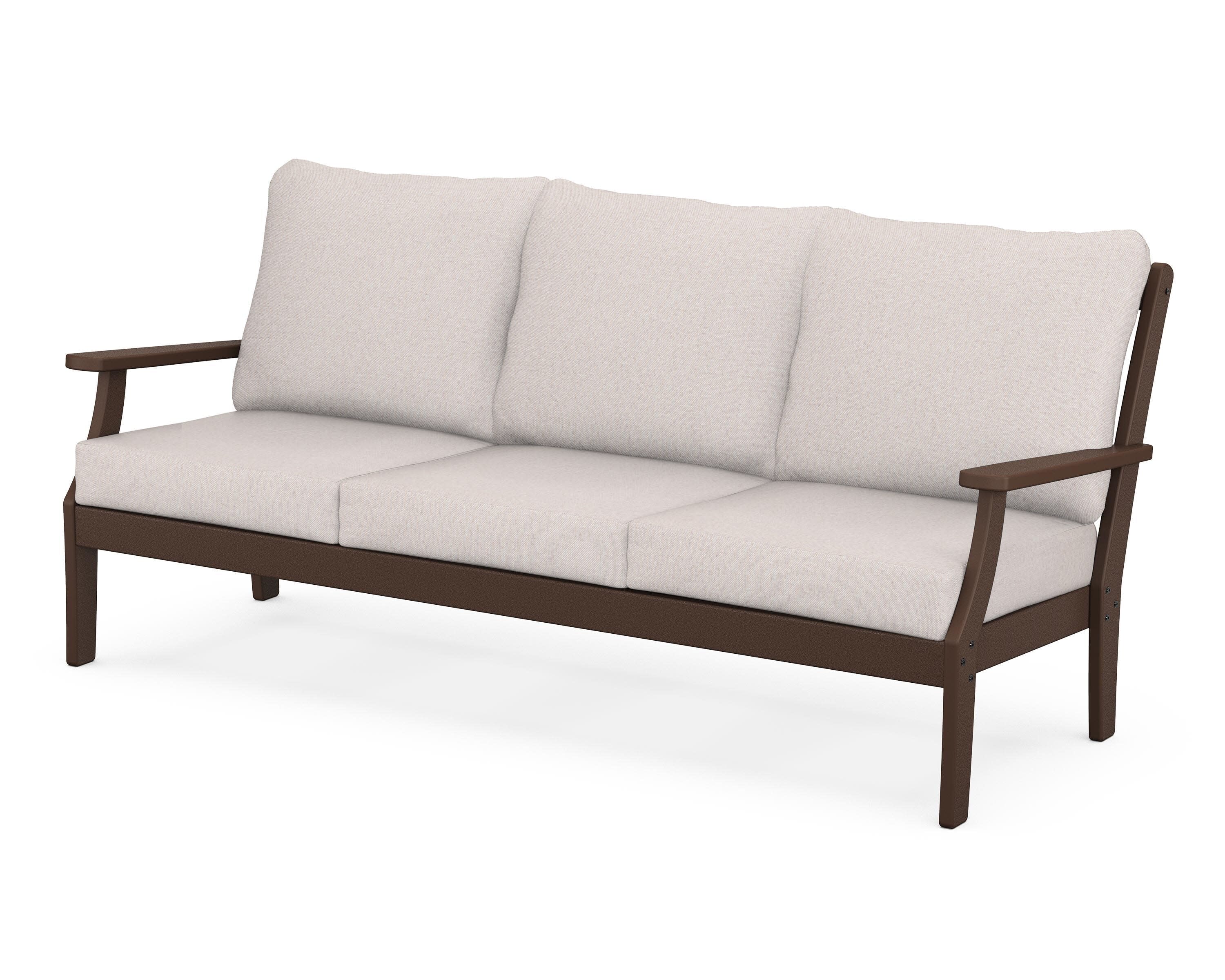Yacht Club Deep Seating Sofa in Vintage Lantern / Dune Burlap