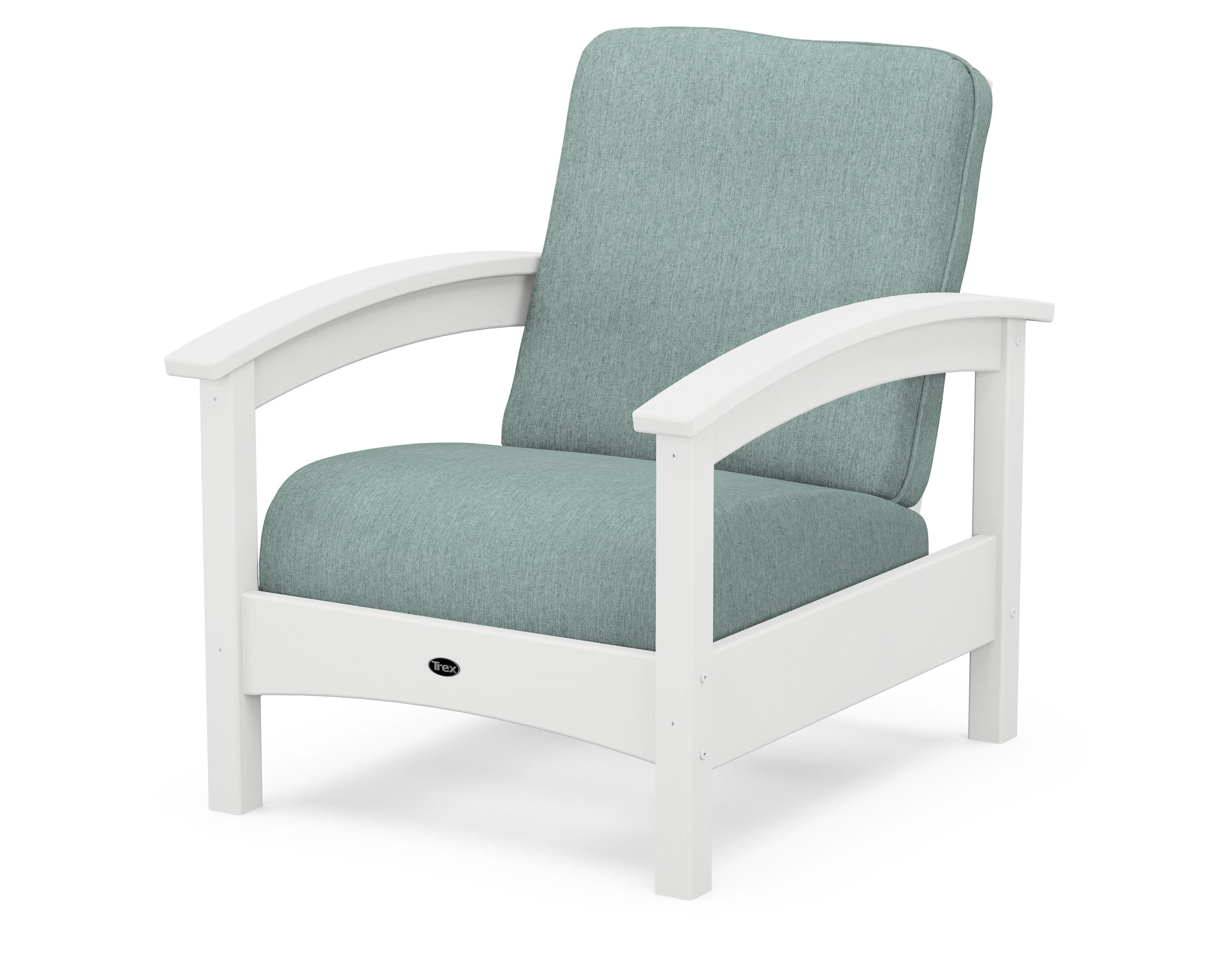 Rockport Club Chair in Classic White / Glacier Spa