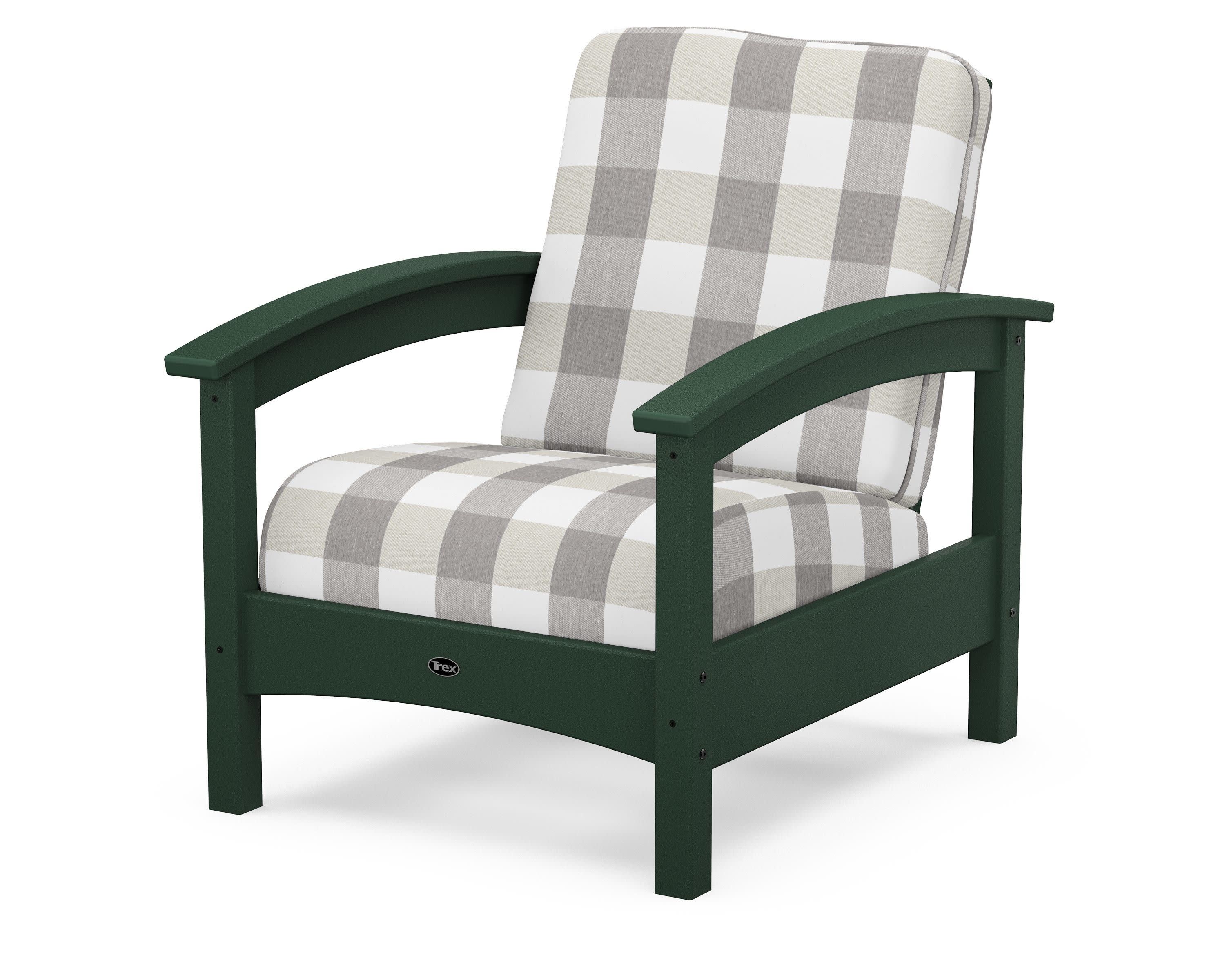 Rockport Club Chair in Rainforest Canopy / Buffalo Plaid Grey Mist