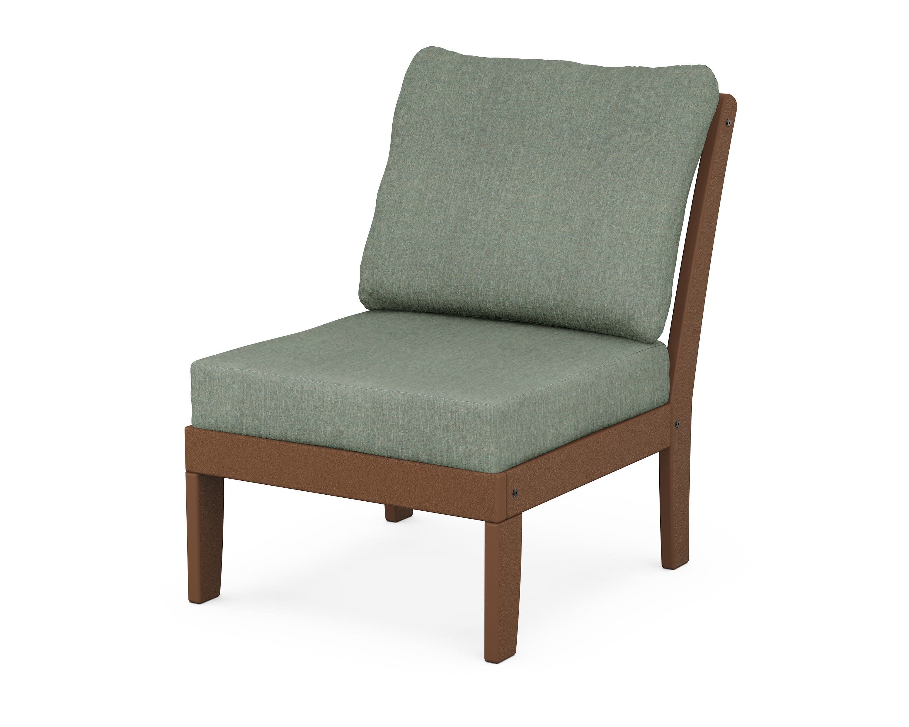 Yacht Club Modular Armless Chair in Tree House / Cast Sage