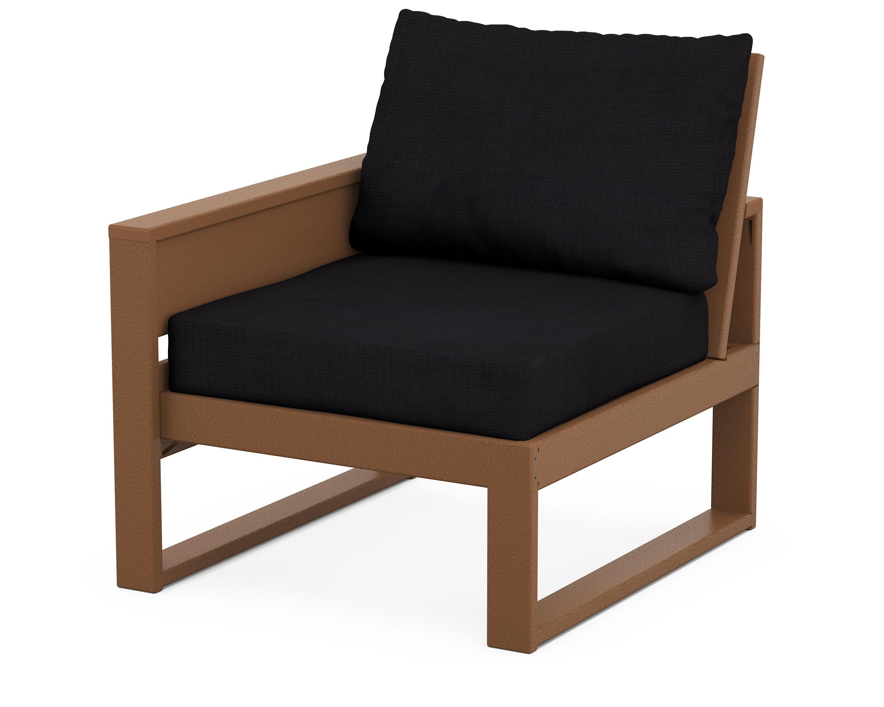 Eastport Modular Left Arm Chair in Tree House / Midnight Linen