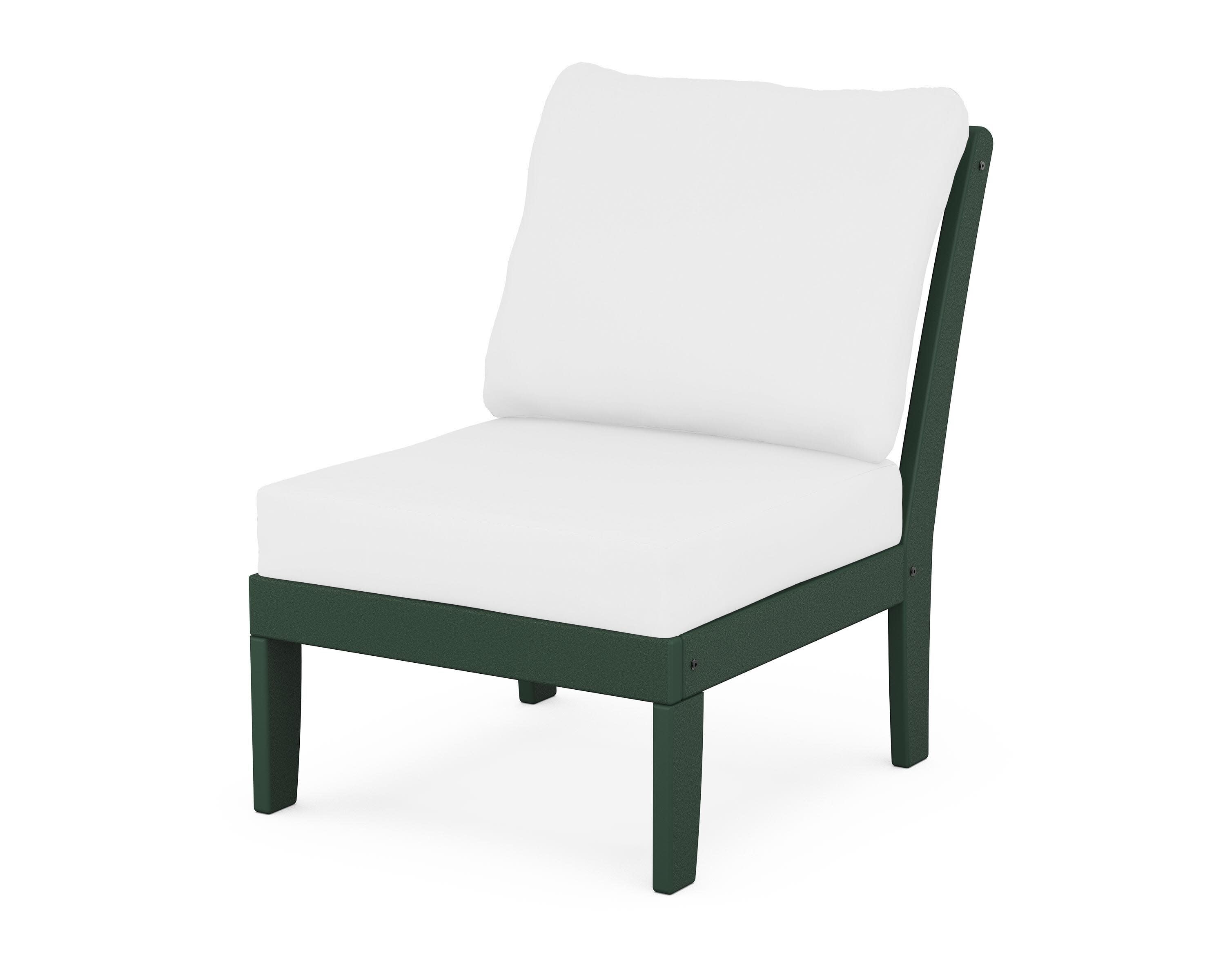 Yacht Club Modular Armless Chair in Rainforest Canopy / Natural