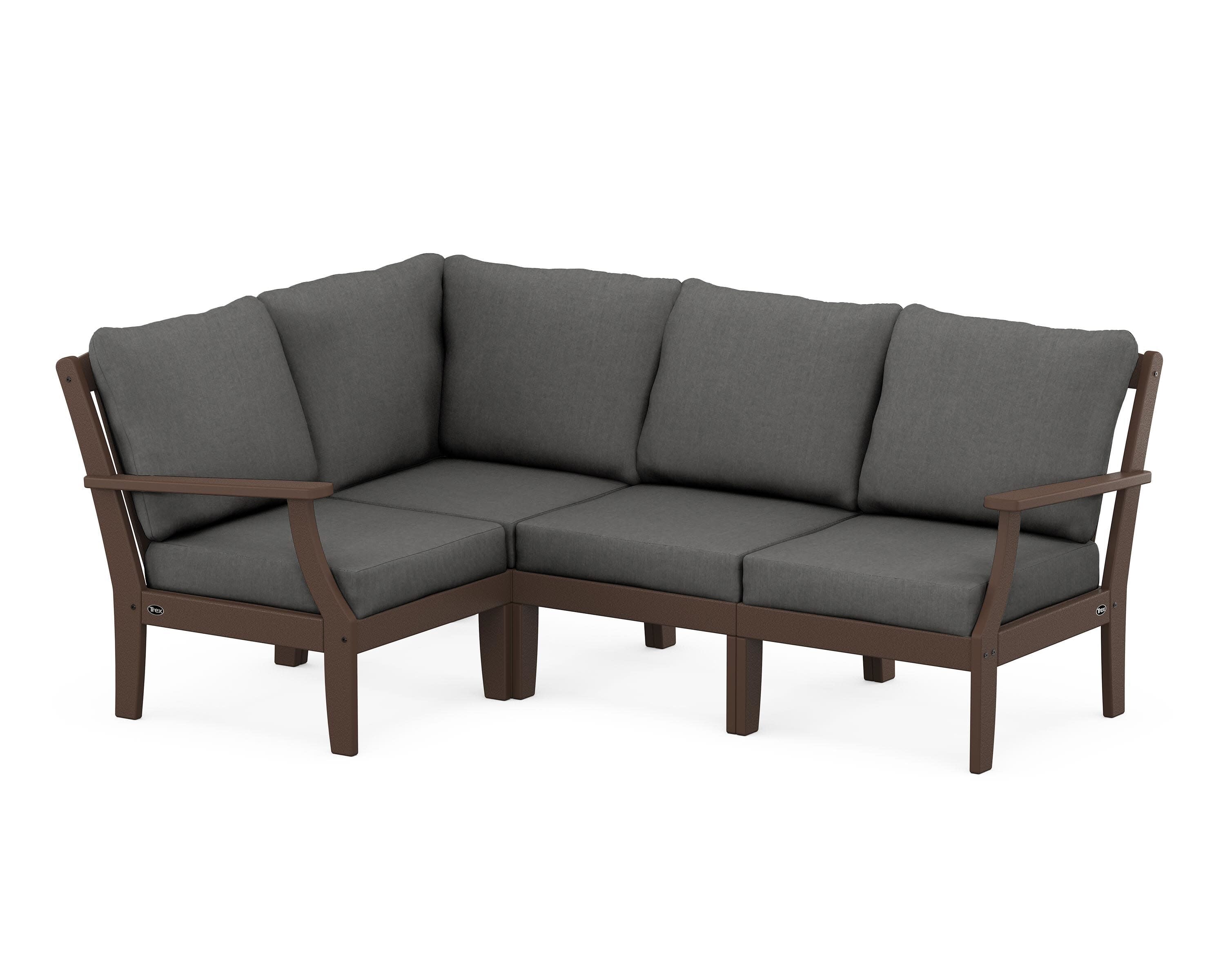 Yacht Club Modular 4-Piece Deep Seating Set in Vintage Lantern / Spectrum Carbon