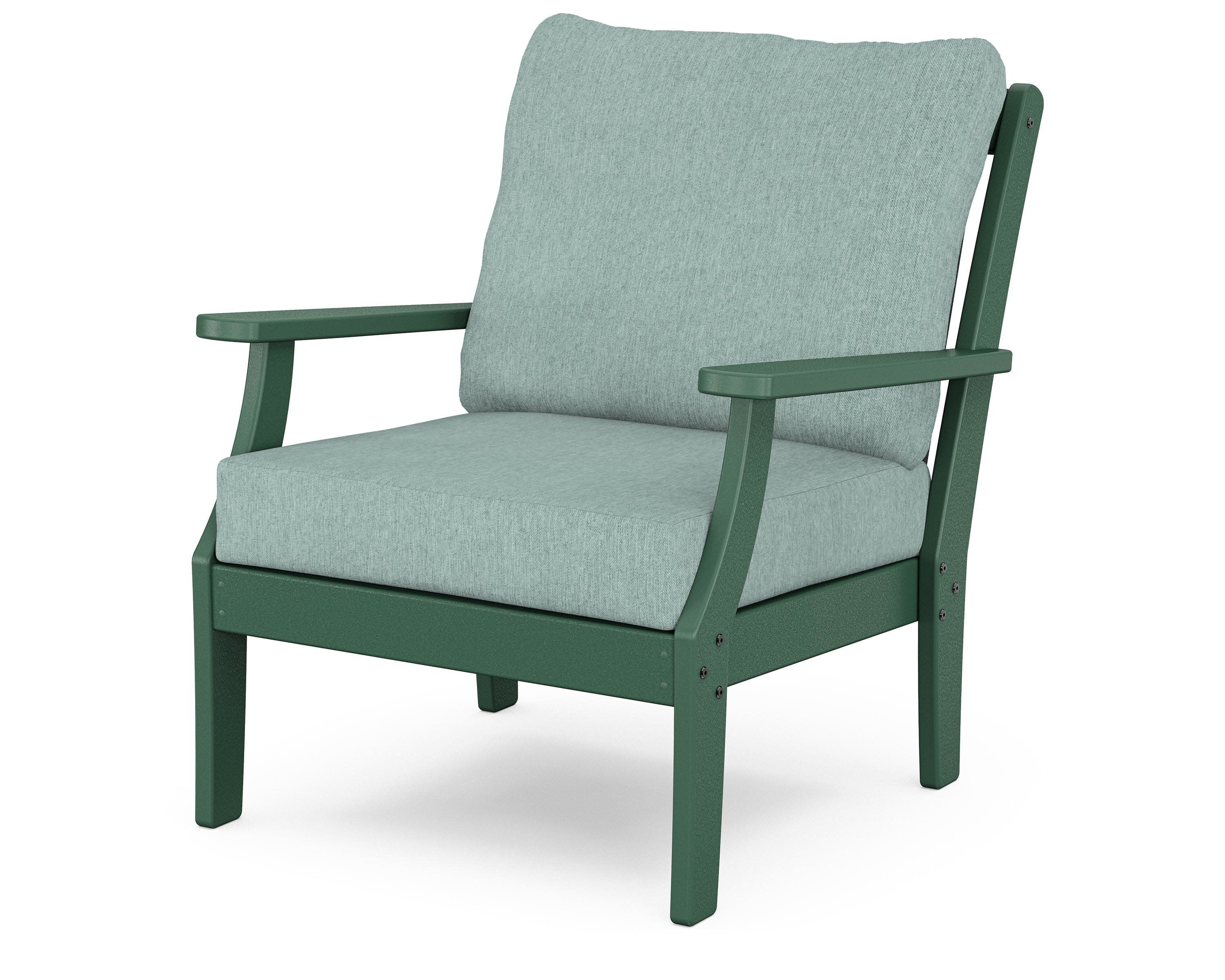 Yacht Club Deep Seating Chair in Rainforest Canopy / Glacier Spa
