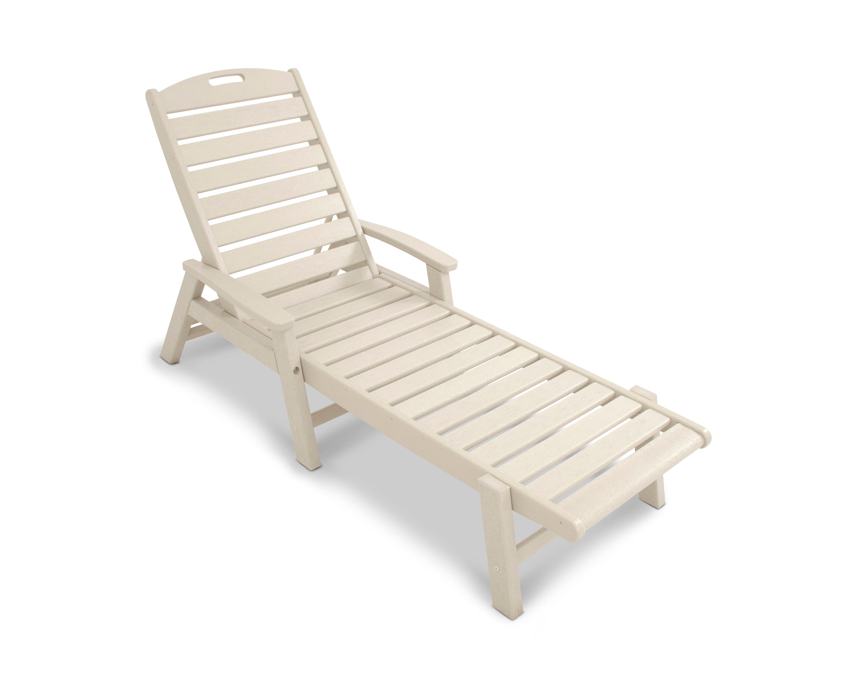 Yacht Club Chaise with Arms - Stackable in Sand Castle