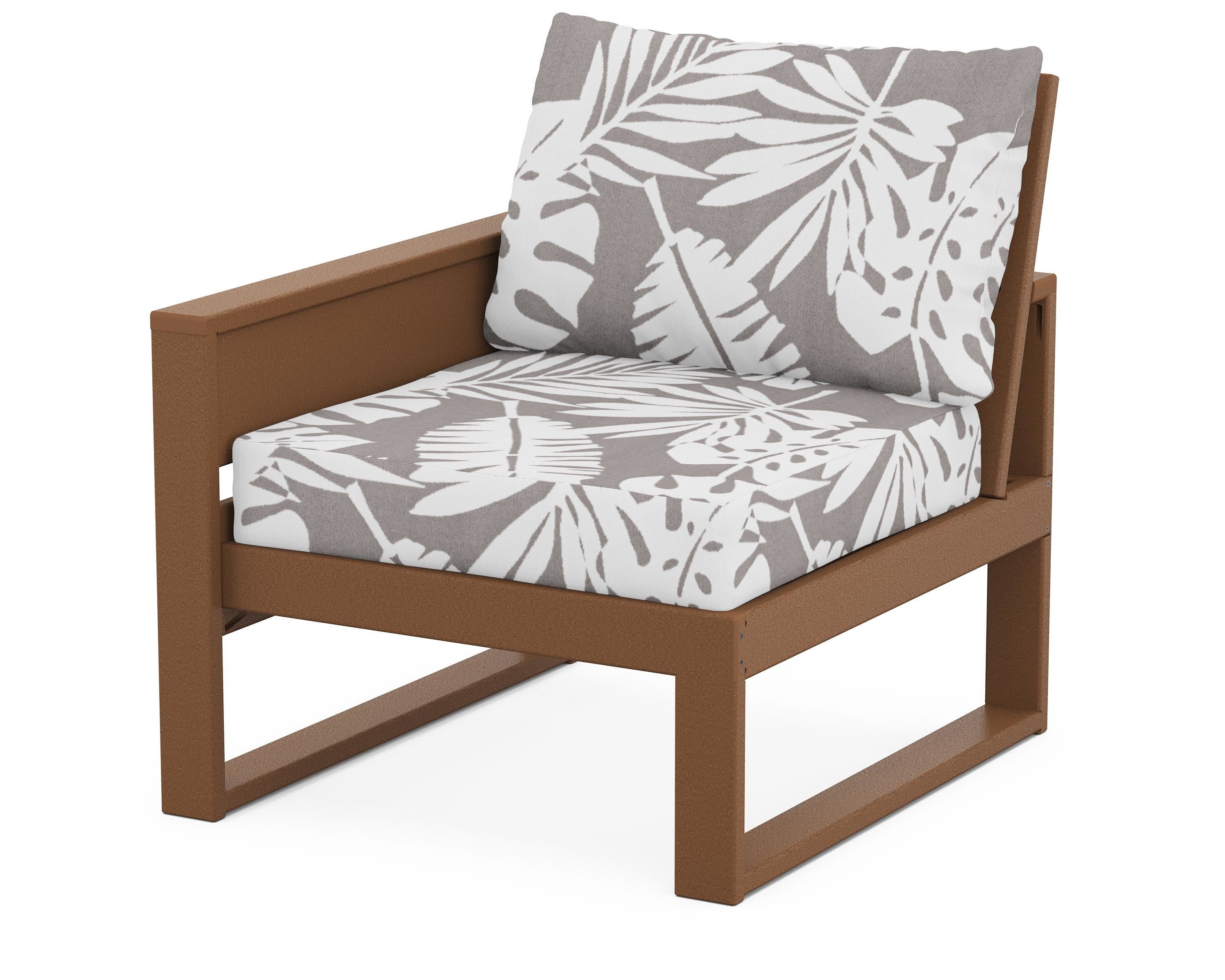 Eastport Modular Left Arm Chair in Tree House / Leaf Grey Mist