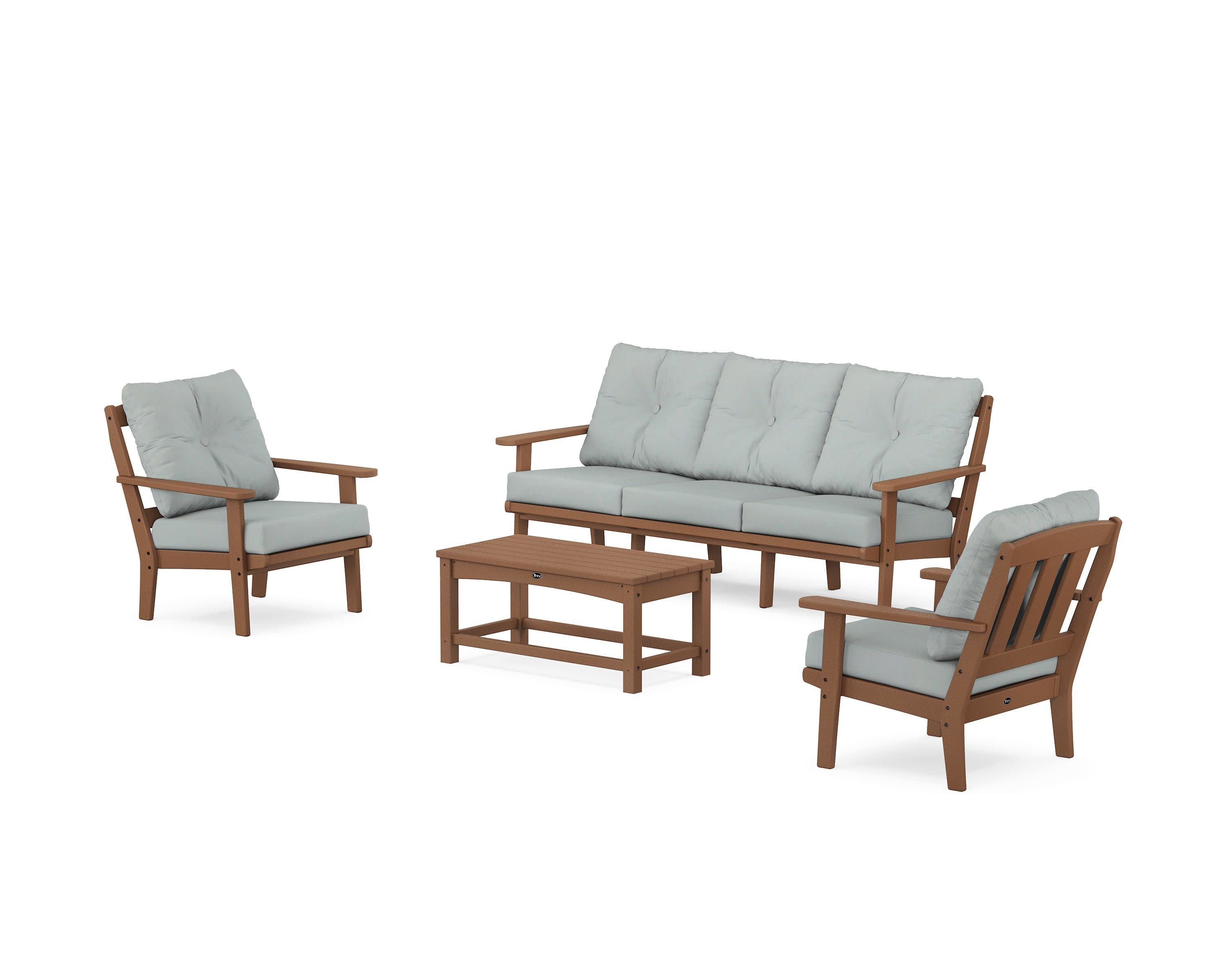 Cape Cod 4-Piece Deep Seating Set with Sofa in Tree House / Spa