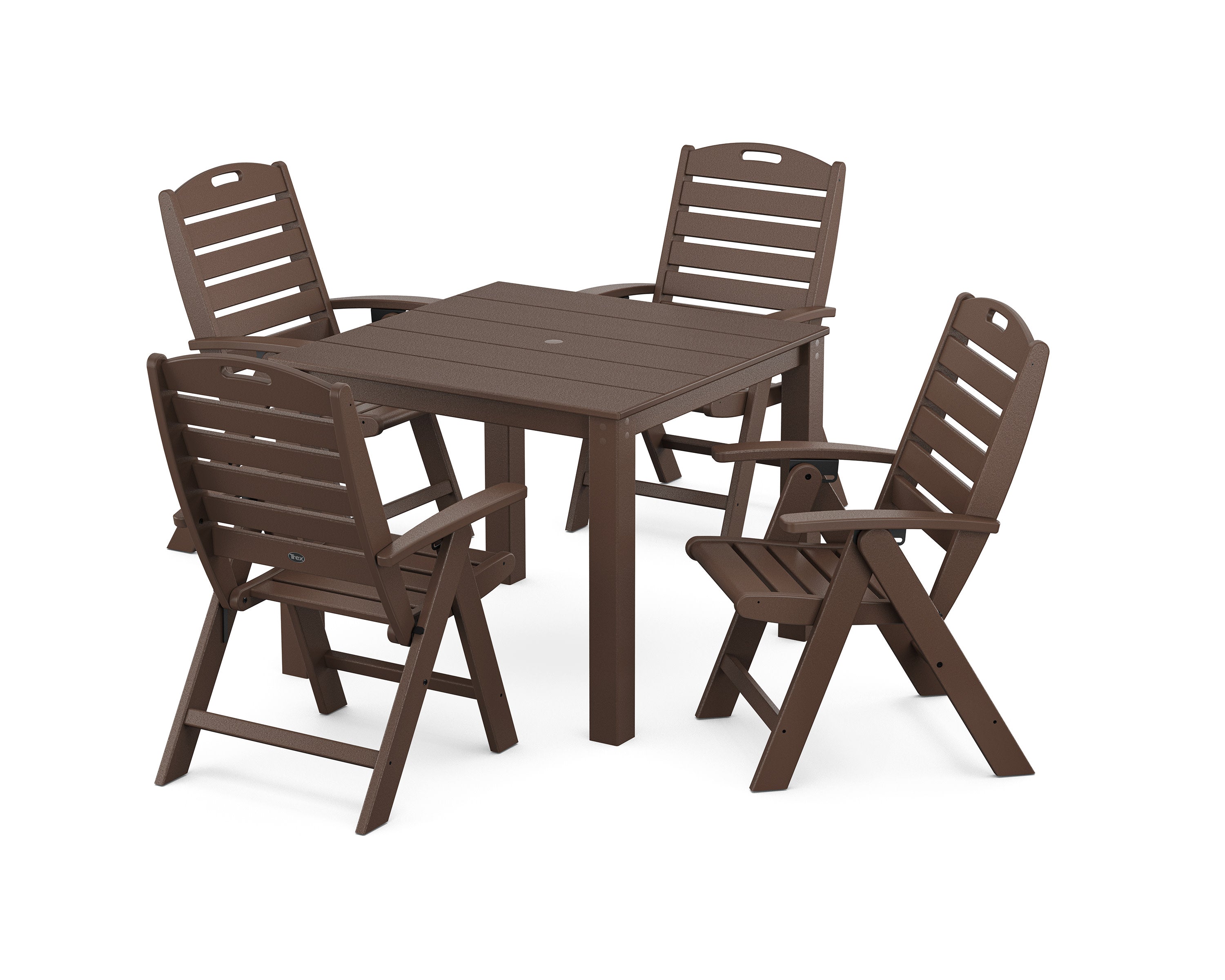Yacht Club Highback Chair 5-Piece Parsons Dining Set in Vintage Lantern