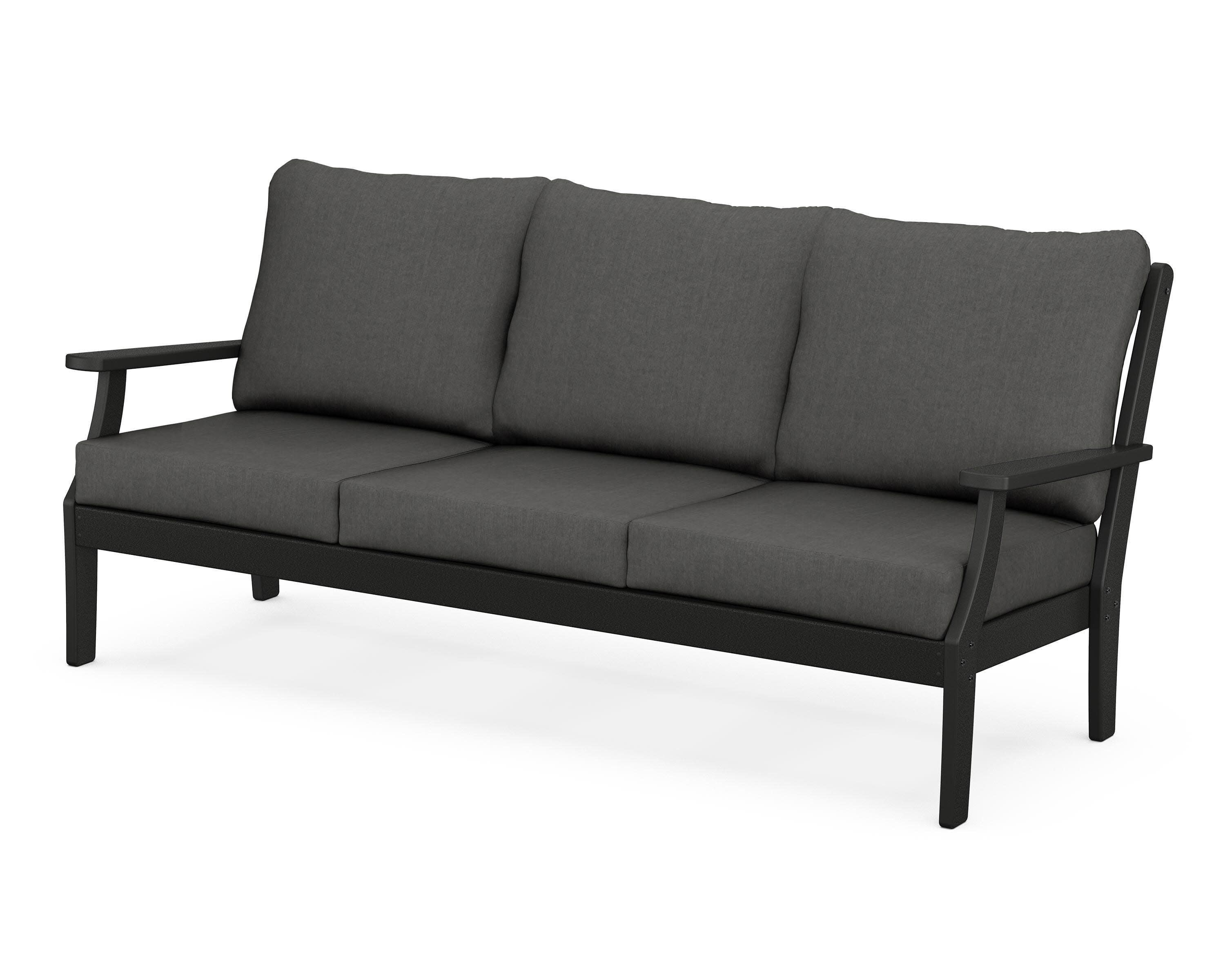 Yacht Club Deep Seating Sofa in Charcoal Black / Spectrum Carbon