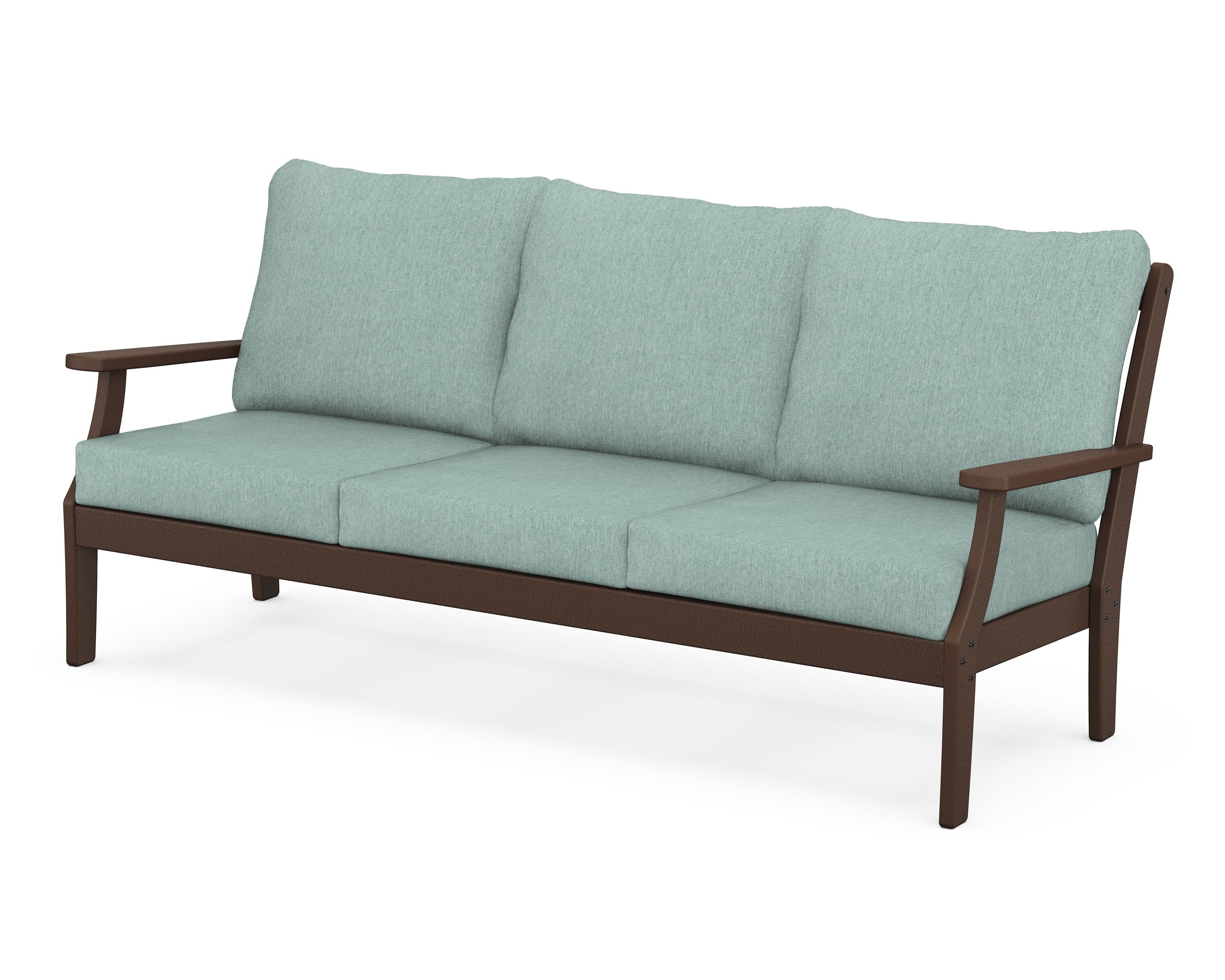 Yacht Club Deep Seating Sofa in Vintage Lantern / Glacier Spa