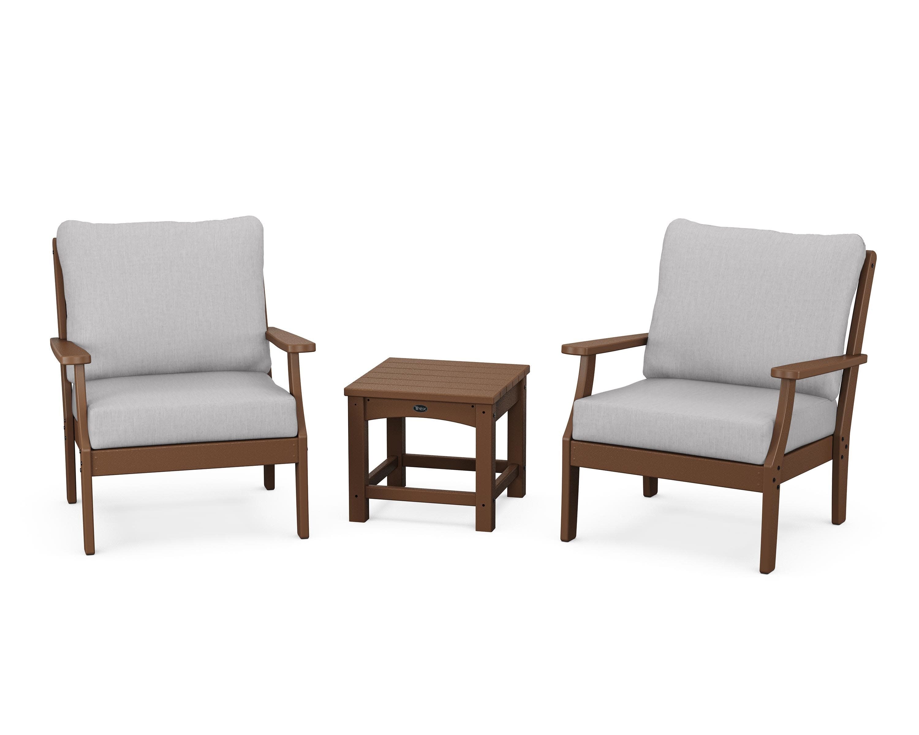 Yacht Club 3-Piece Deep Seating Set in Tree House / Granite
