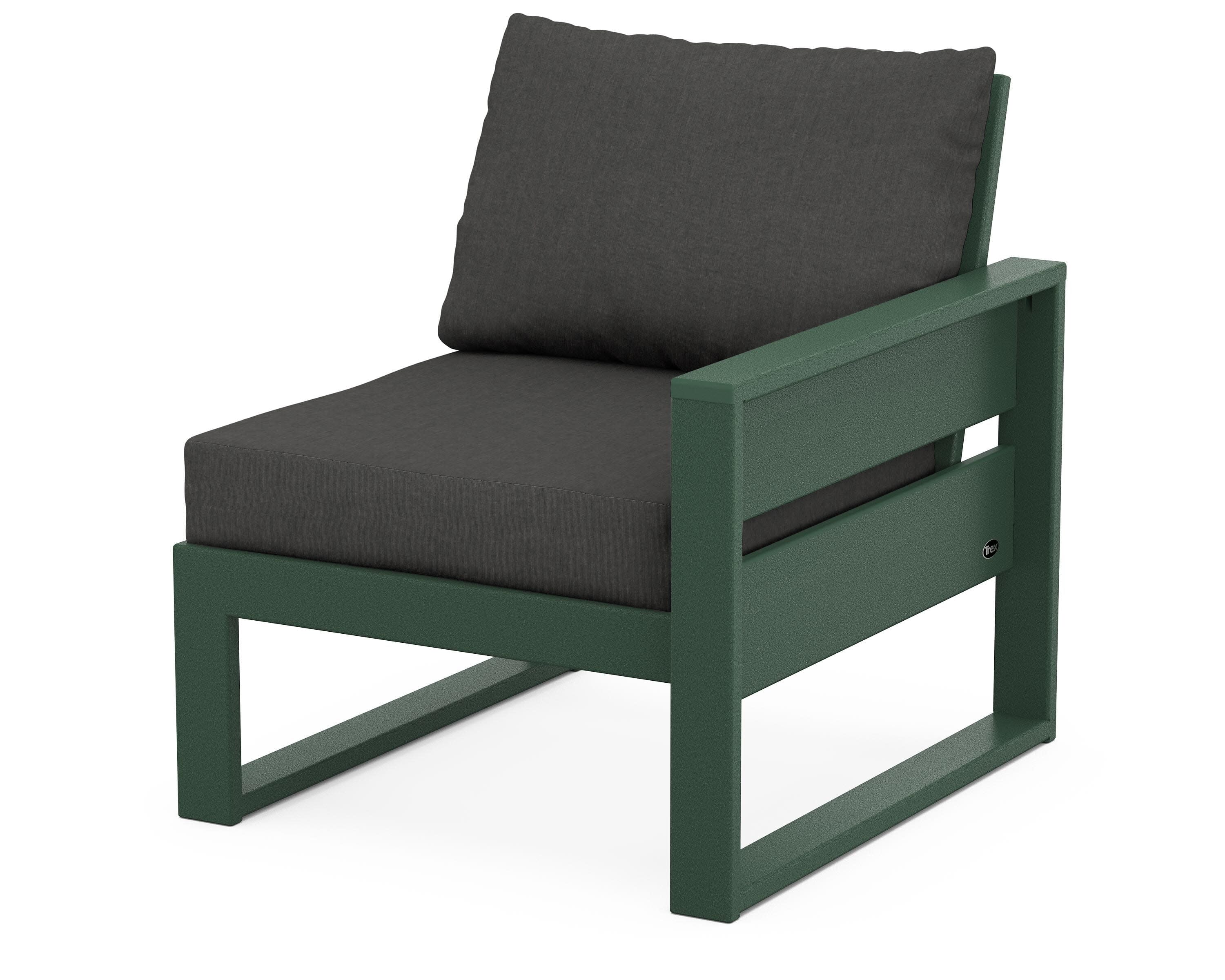 Eastport Modular Right Arm Chair in Rainforest Canopy / Spectrum Carbon