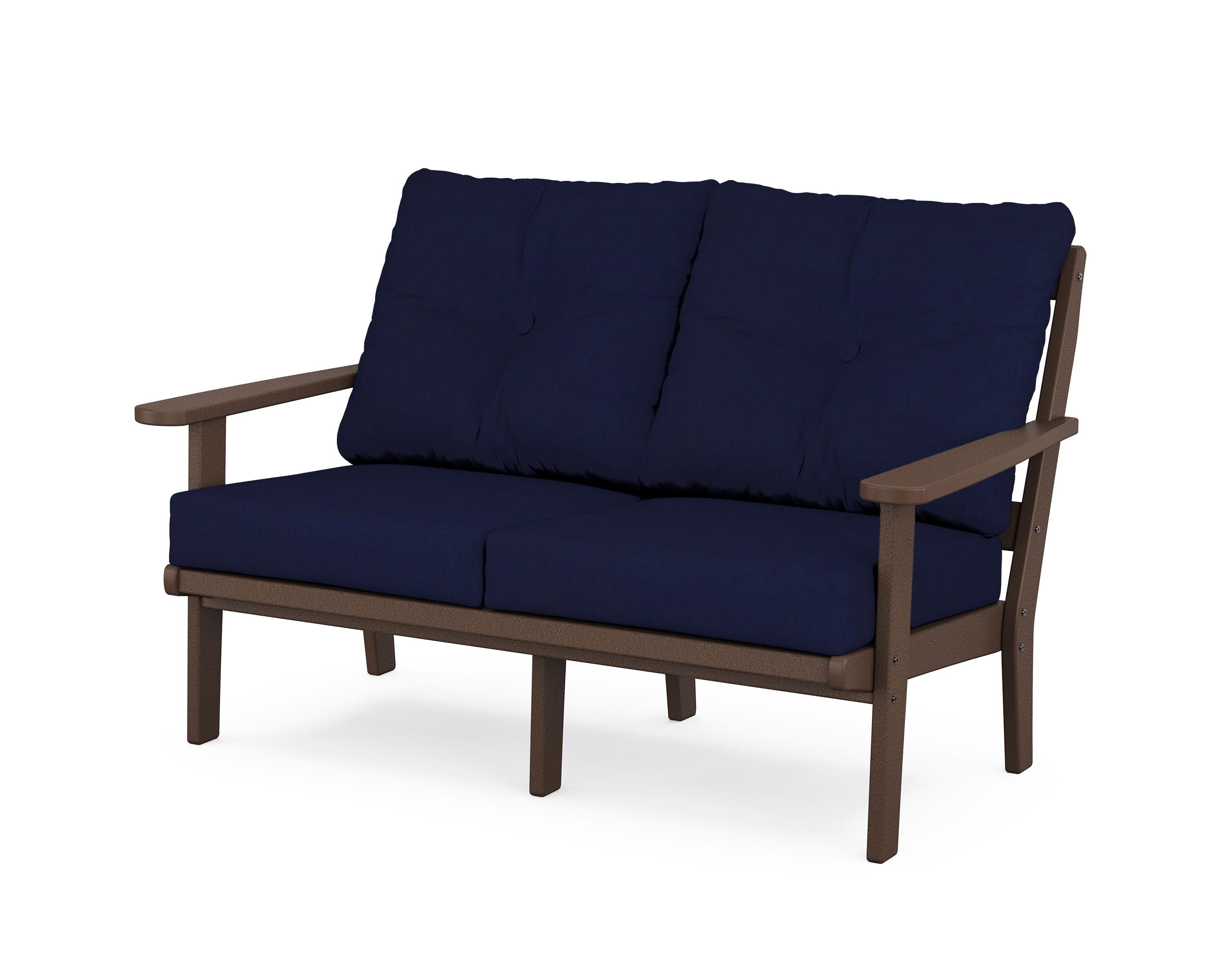 Cape Cod Deep Seating Loveseat in Vintage Lantern / Navy