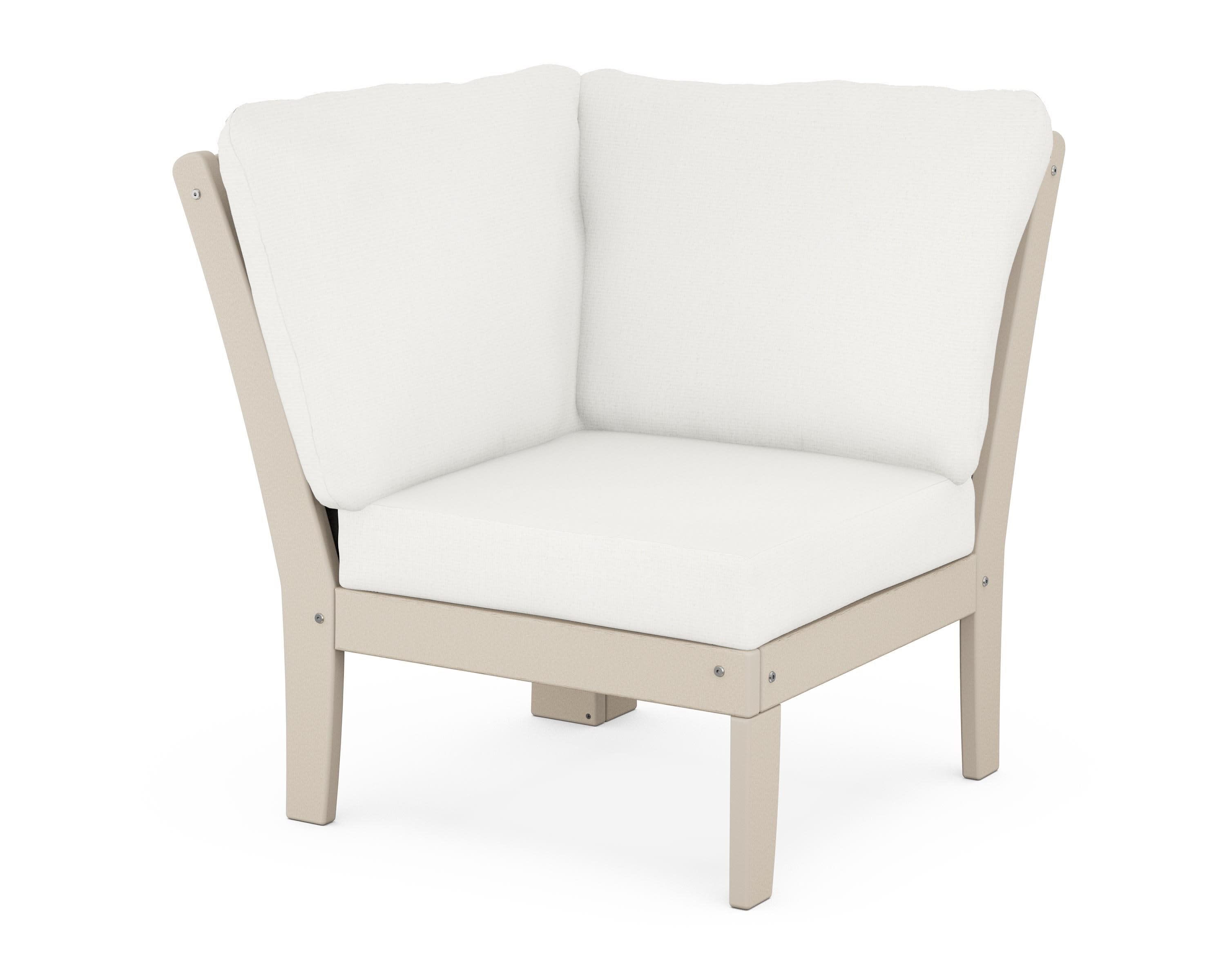 Yacht Club Modular Corner Chair in Sand Castle / Natural Linen