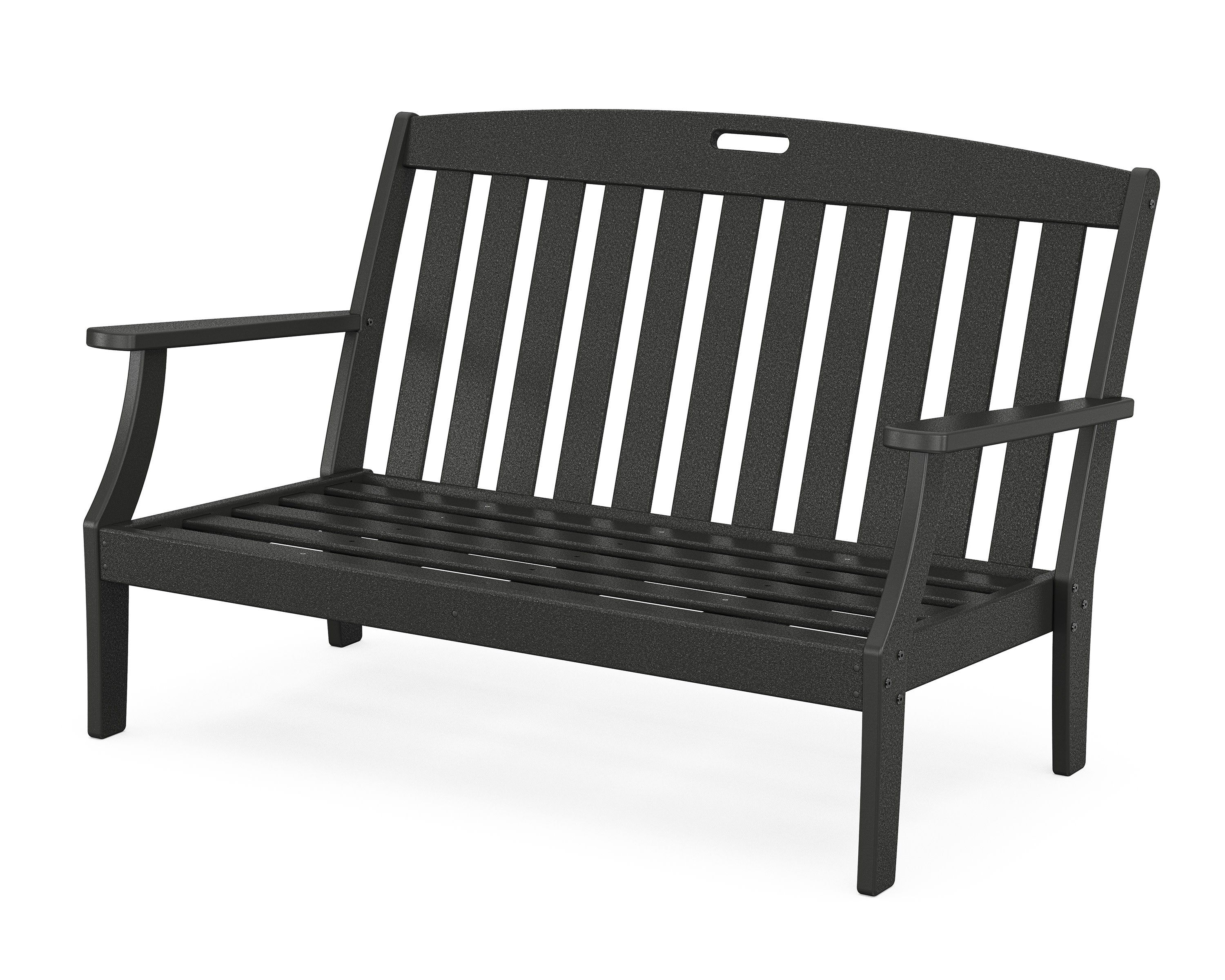 Yacht Club Deep Seating Loveseat Frame in Charcoal Black