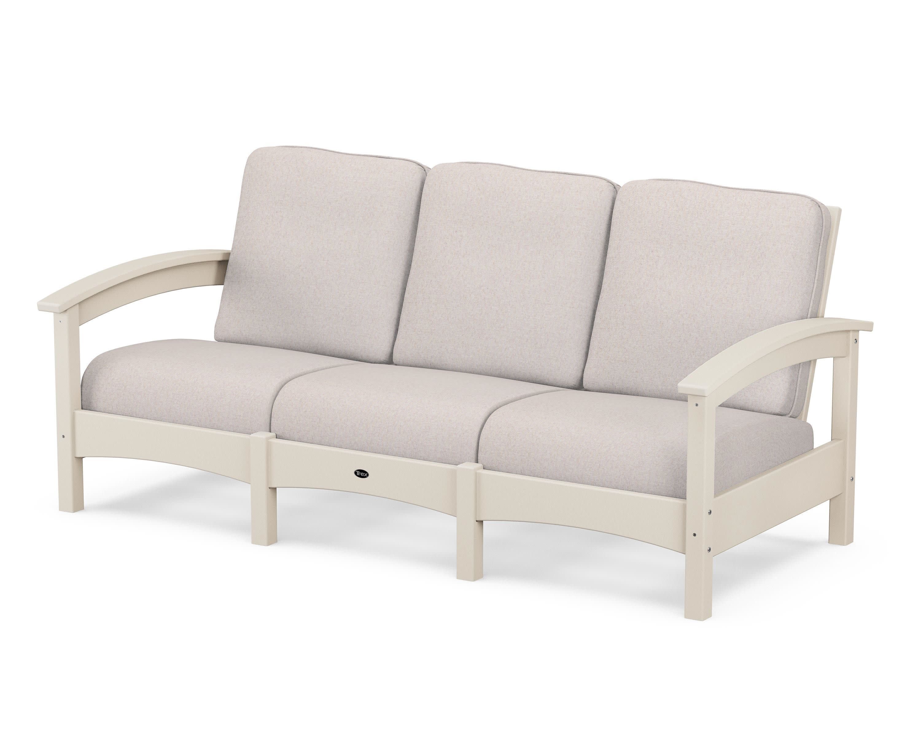 Rockport Club Sofa in Sand Castle / Dune Burlap