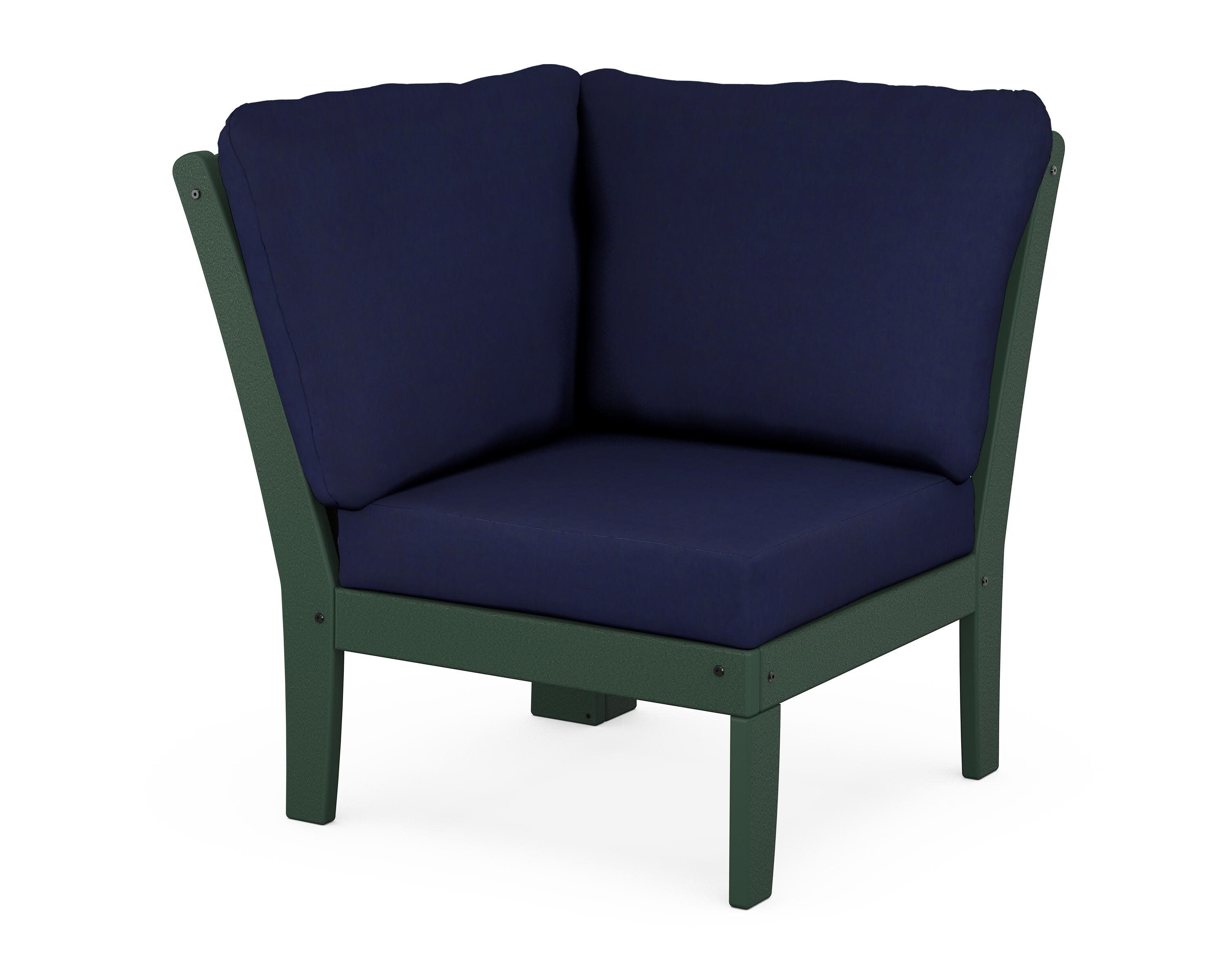 Yacht Club Modular Corner Chair in Rainforest Canopy / Navy