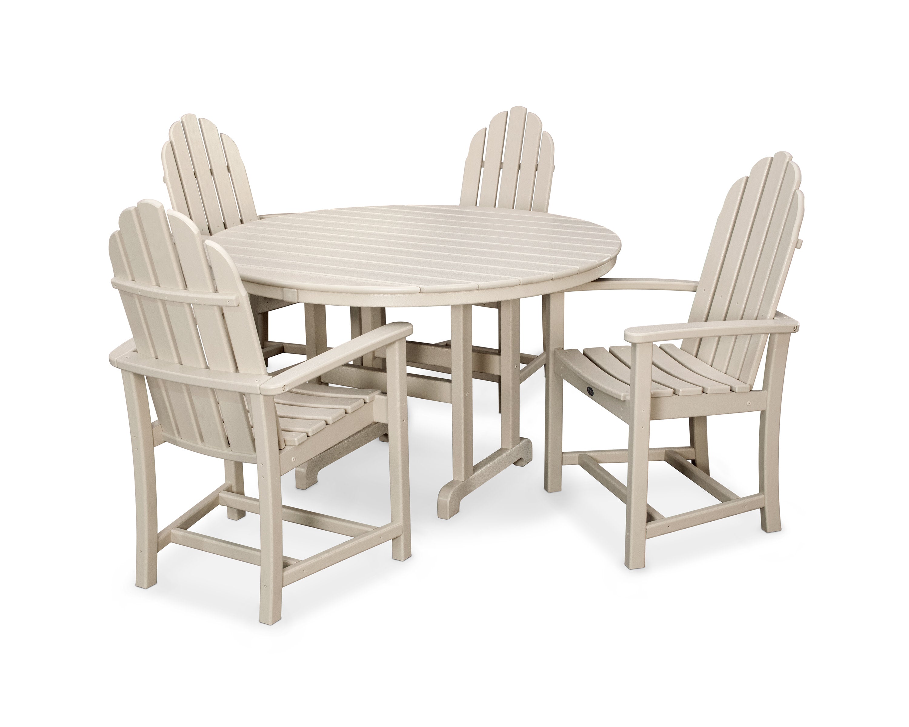 Cape Cod 5-Piece Round Dining Set in Sand Castle