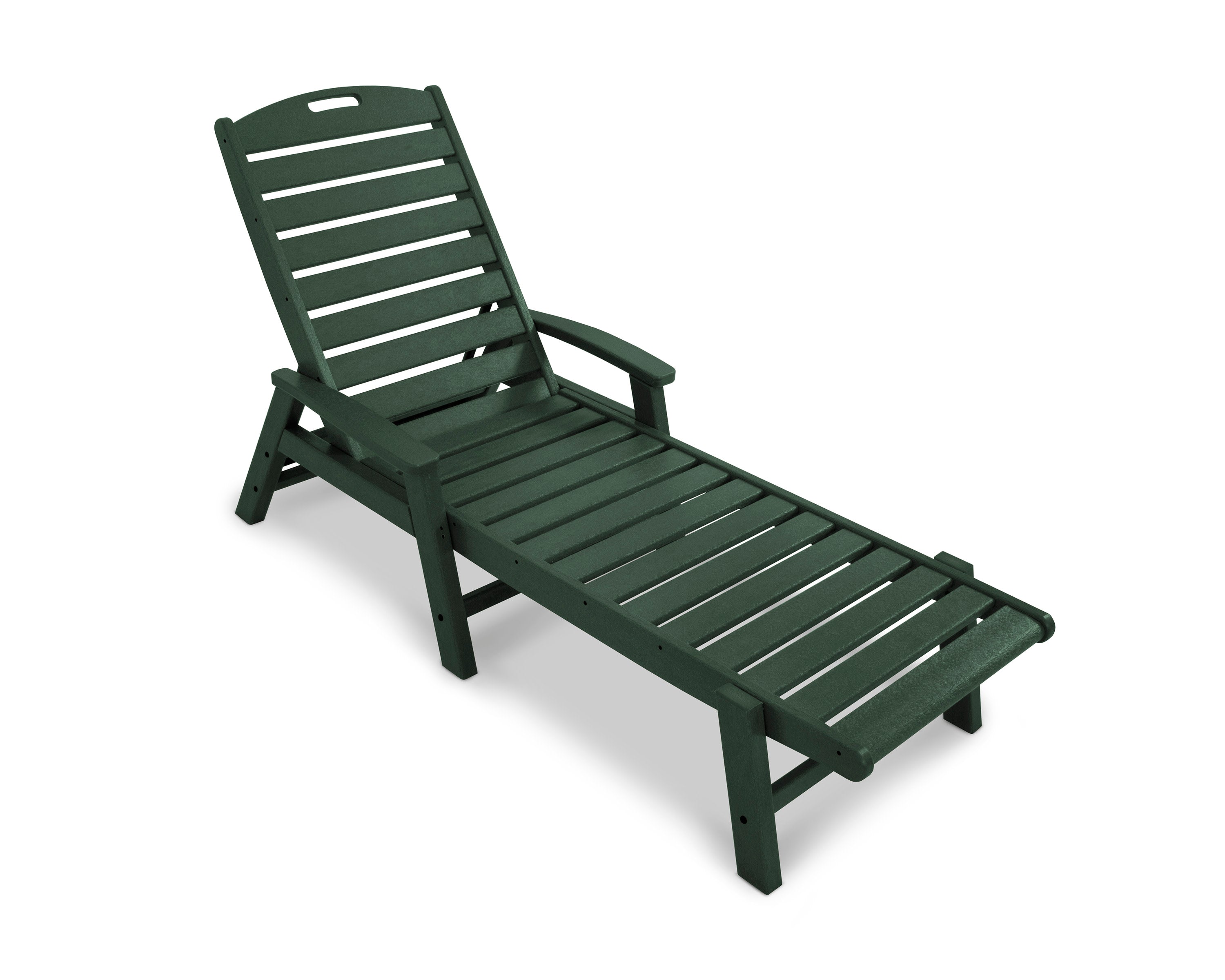 Yacht Club Chaise with Arms - Stackable in Rainforest Canopy