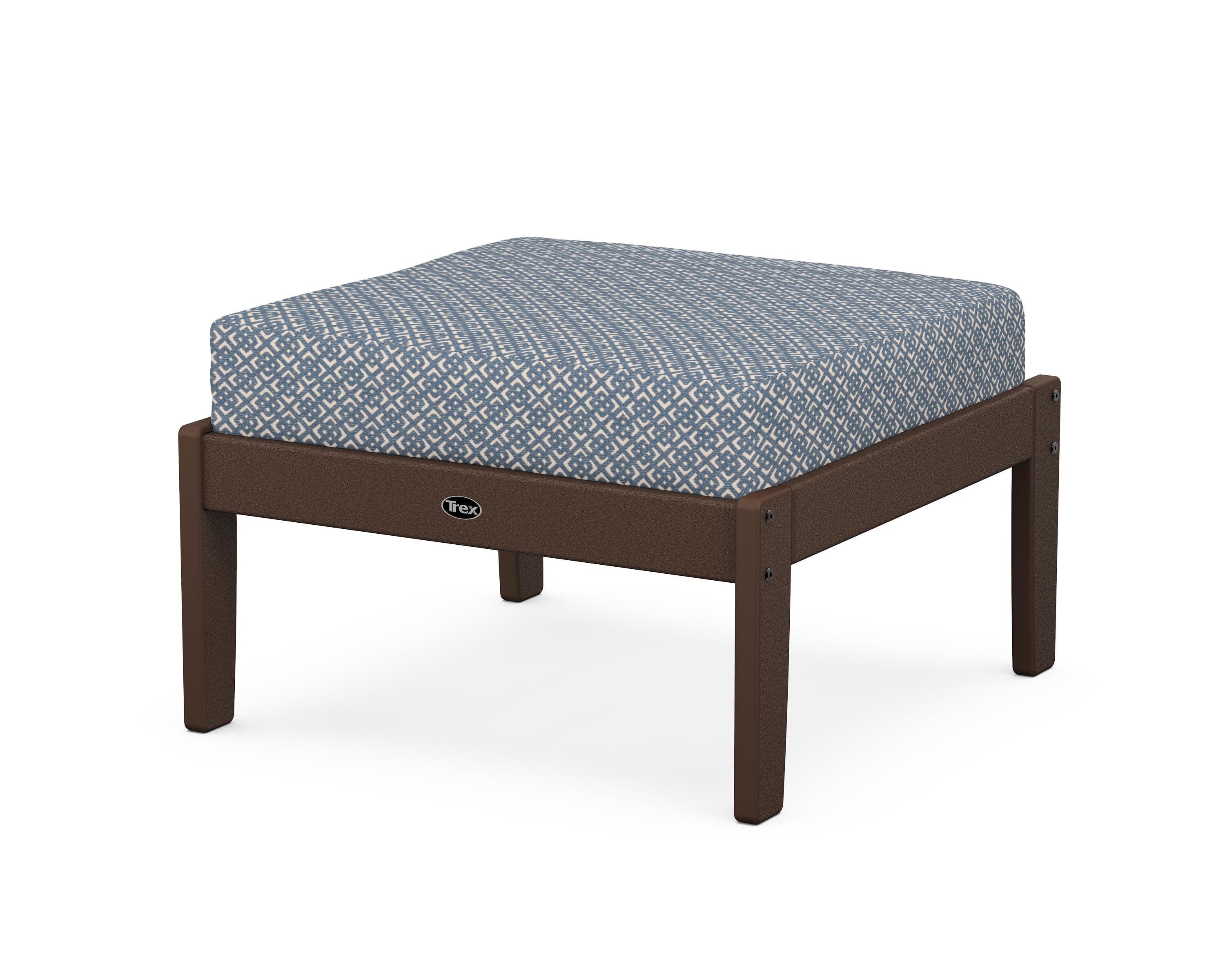 Yacht Club Deep Seating Ottoman in Vintage Lantern / Hopscotch