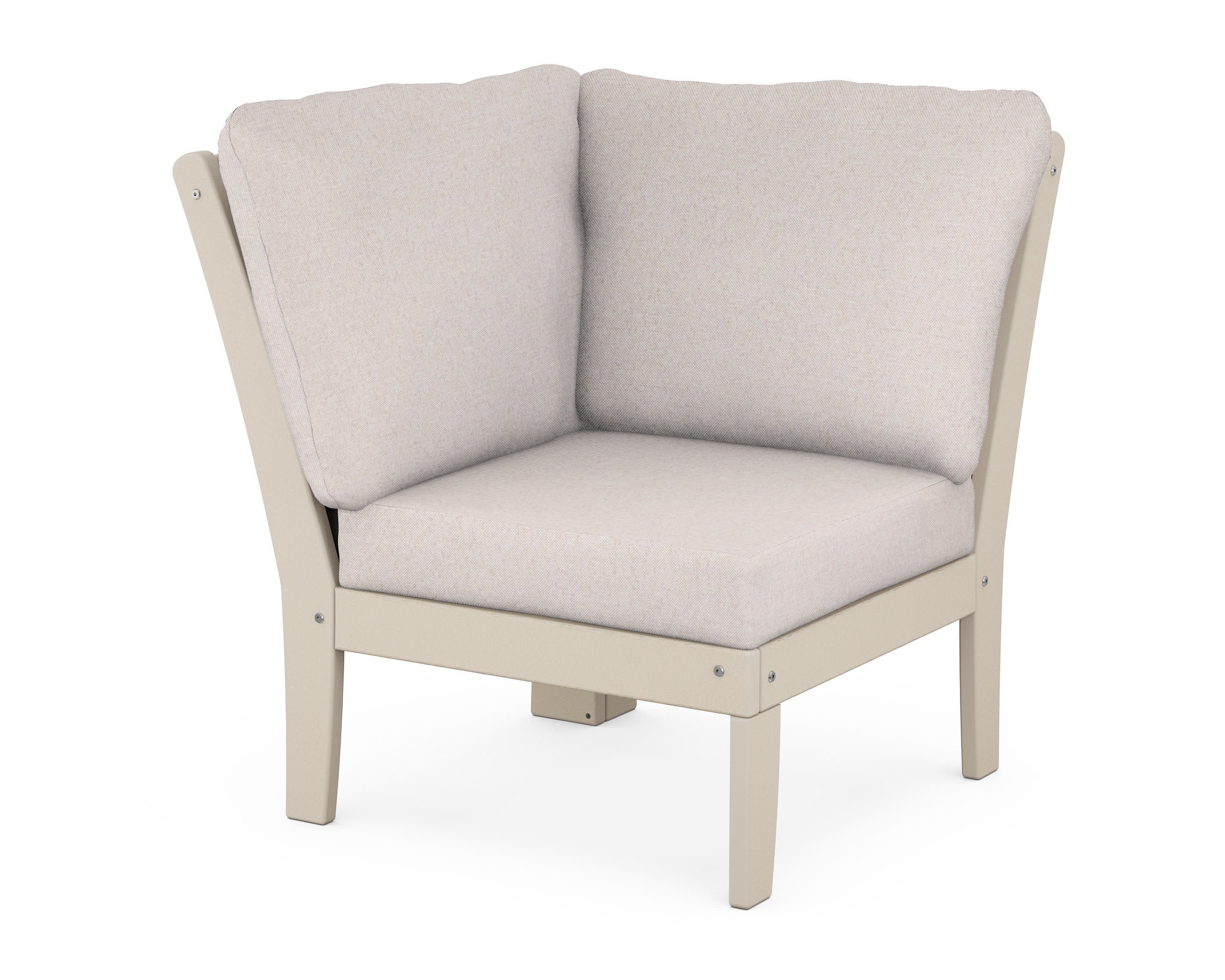 Yacht Club Modular Corner Chair in Sand Castle / Dune Burlap