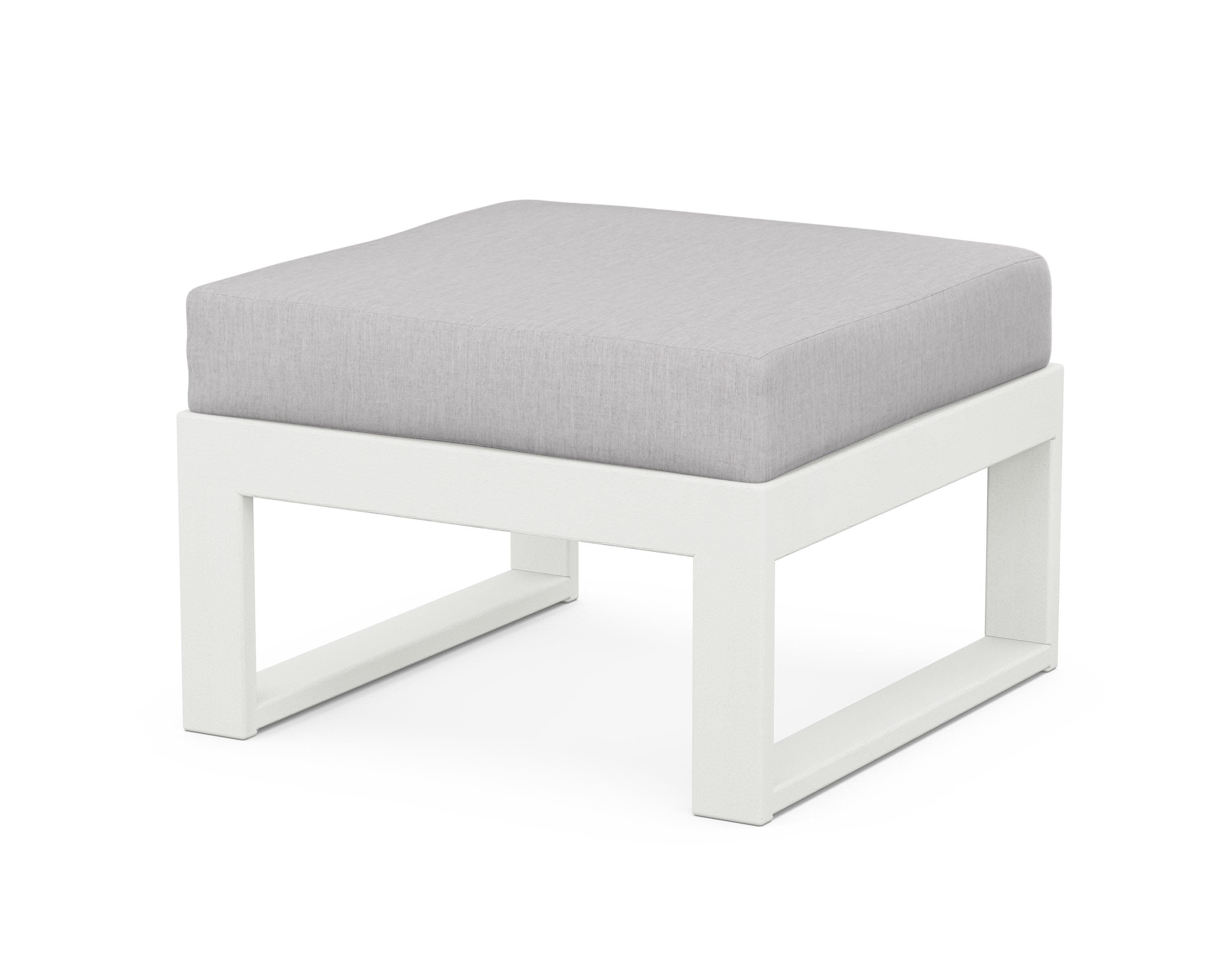 Modular Ottoman - Modern in Vintage White / Granite