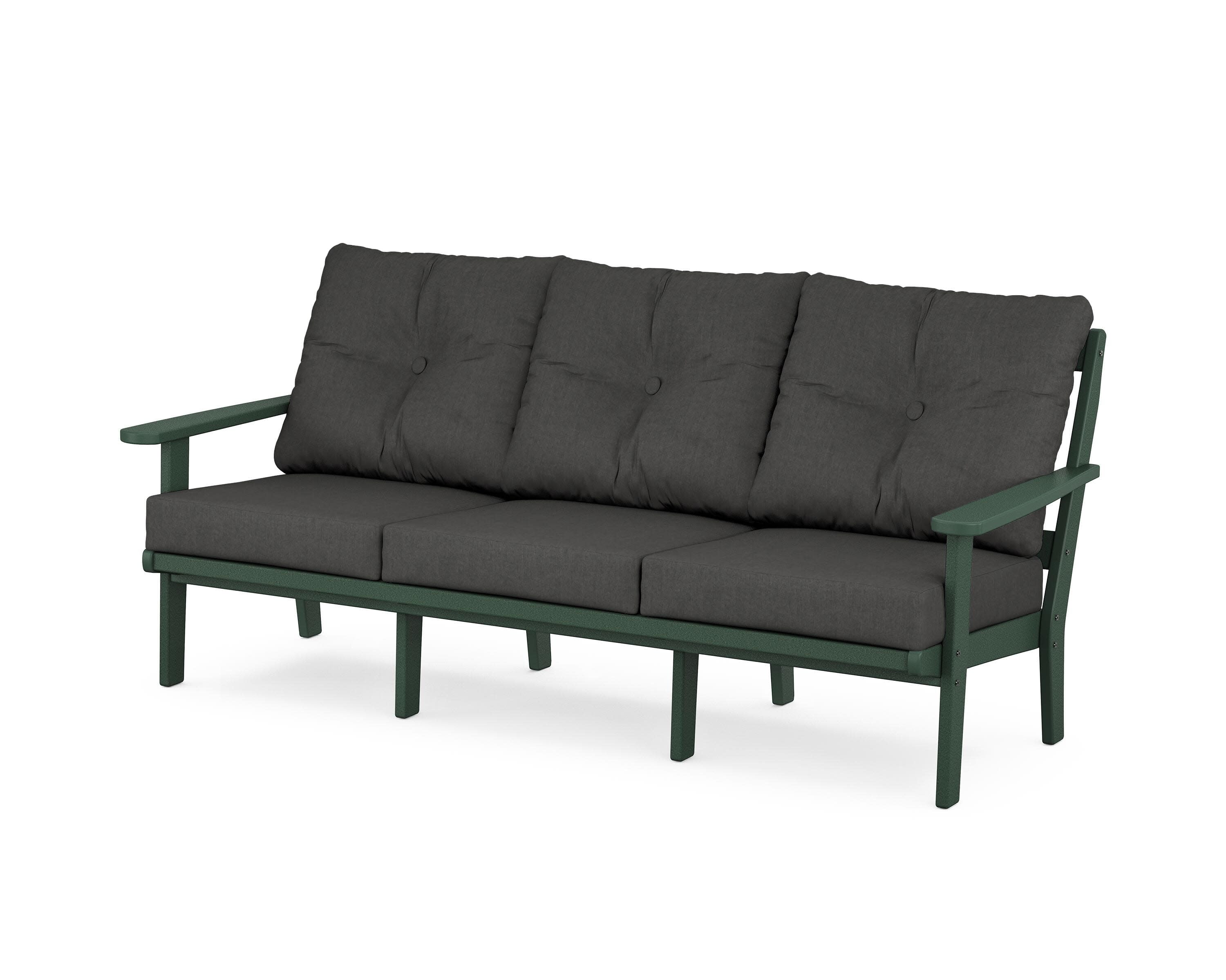 Cape Cod Deep Seating Sofa in Rainforest Canopy / Spectrum Carbon