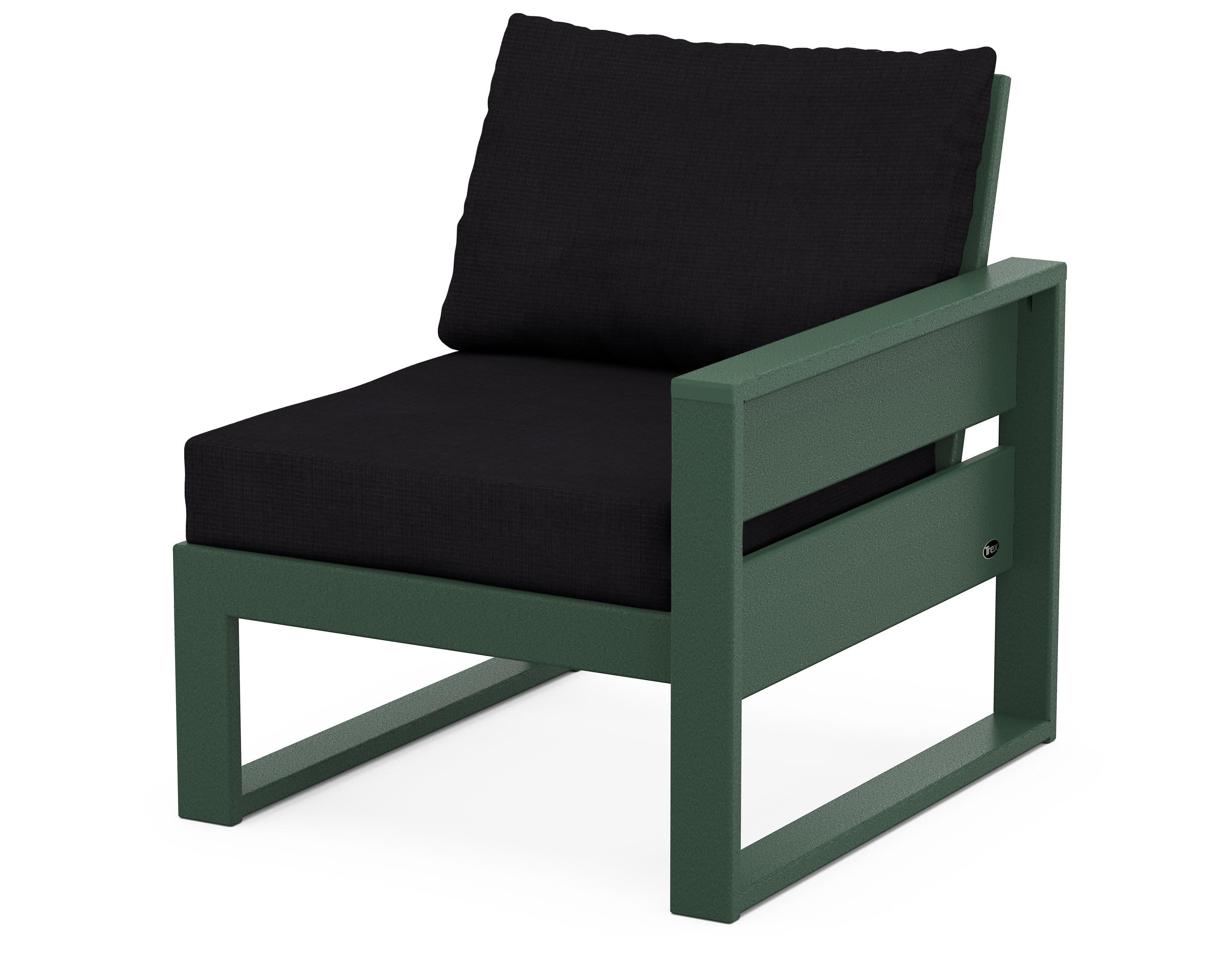Eastport Modular Right Arm Chair in Rainforest Canopy / Midnight Linen