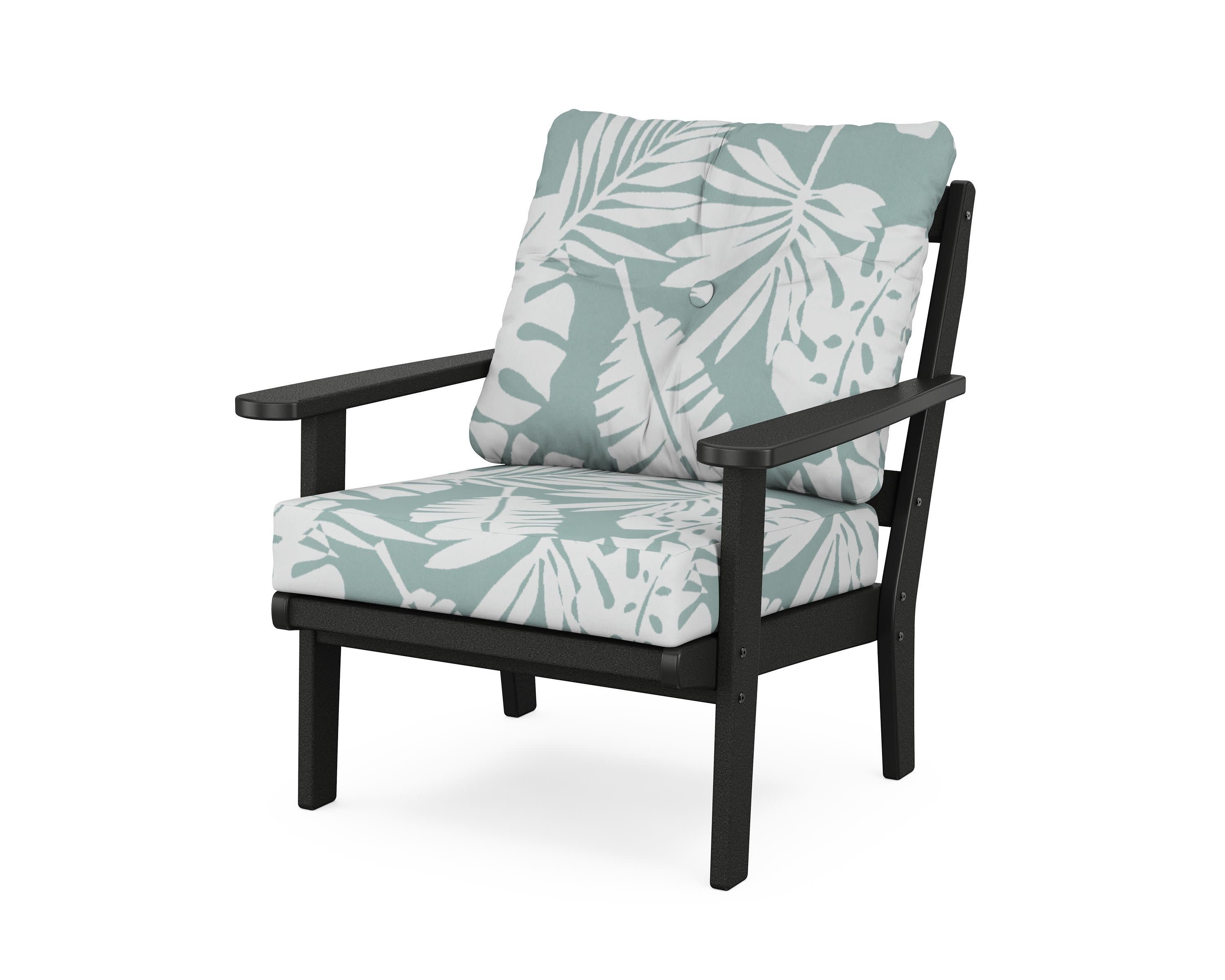 Cape Cod Deep Seating Chair in Charcoal Black / Leaf Glacier Spa