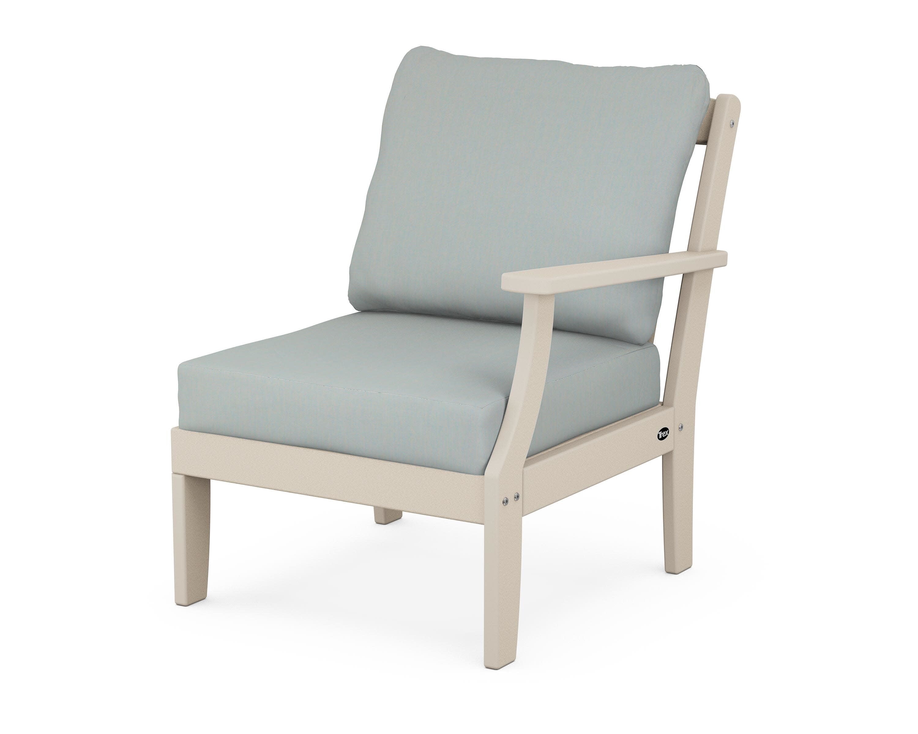 Yacht Club Modular Right Arm Chair in Sand Castle / Spa