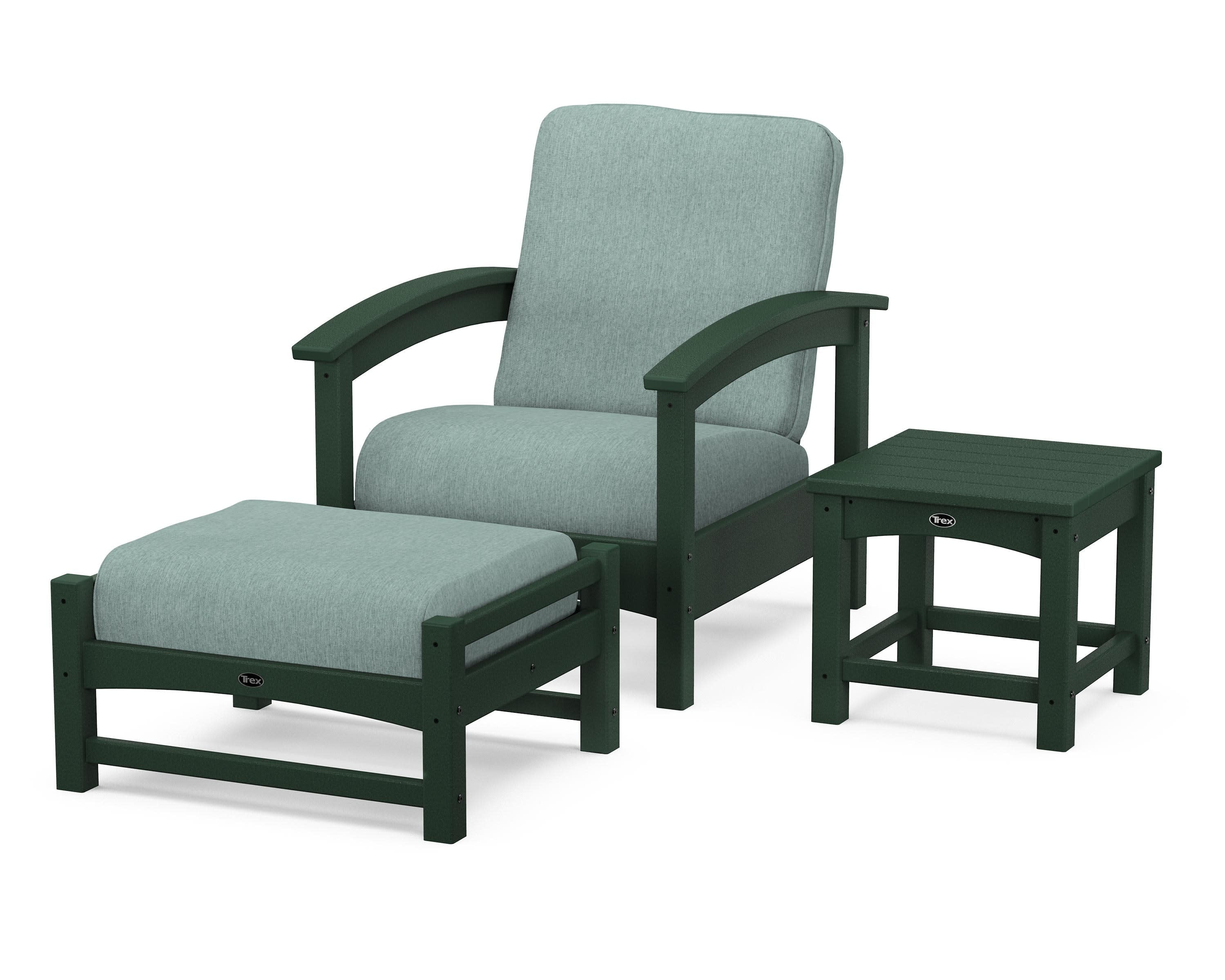 Rockport 3-Piece Deep Seating Set in Rainforest Canopy / Glacier Spa