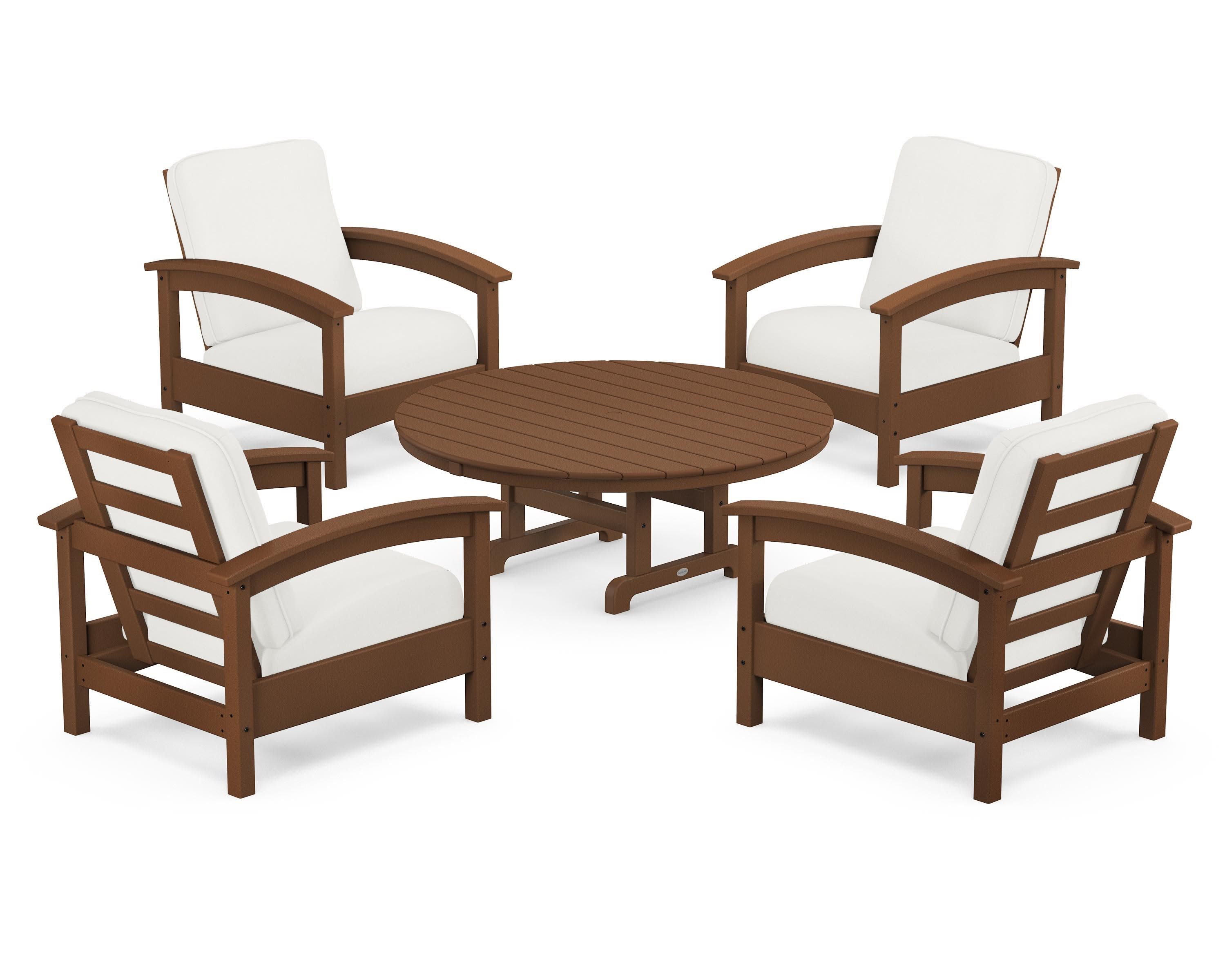 Rockport 5-Piece Deep Seating Set in Tree House / Natural Linen
