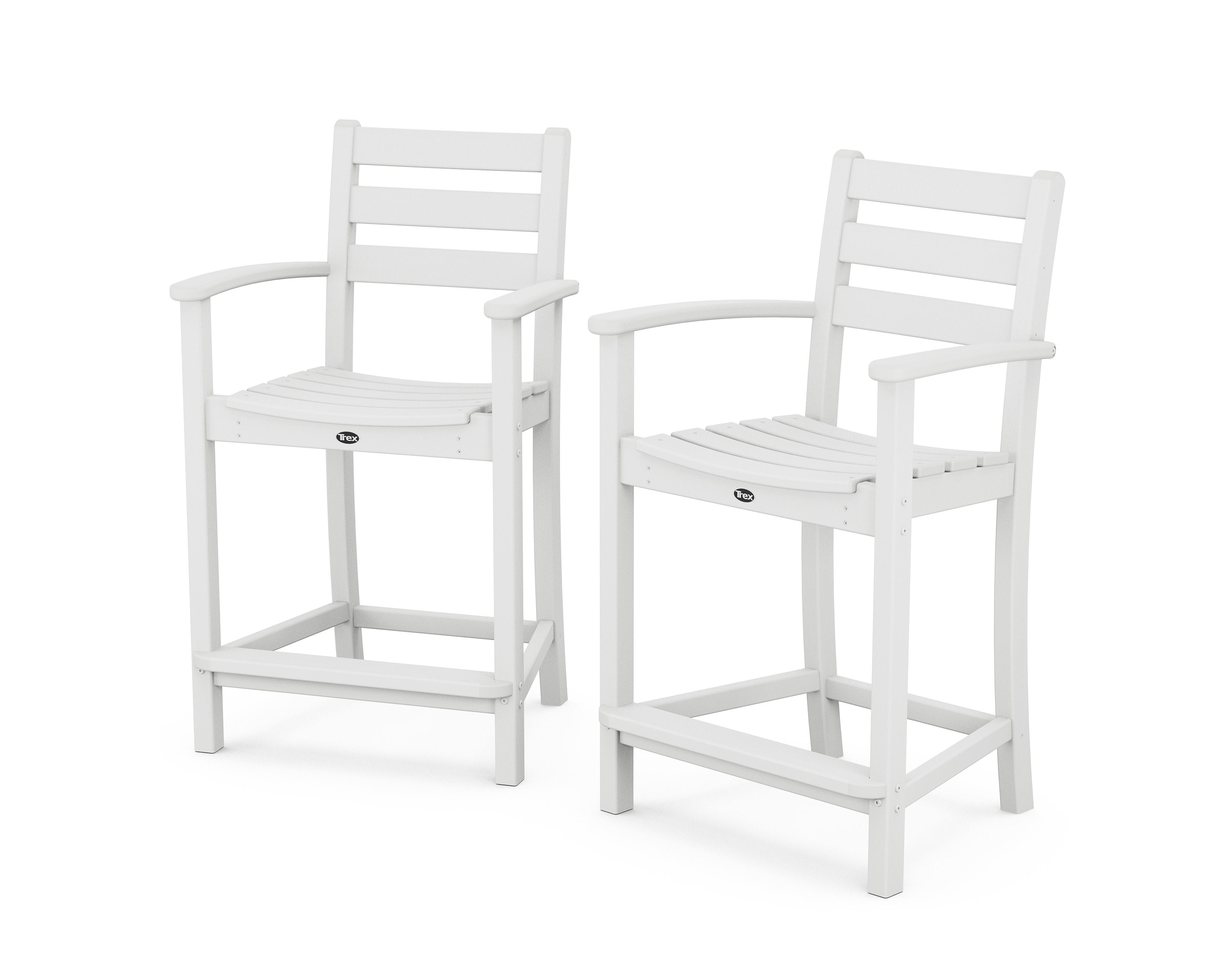 Monterey Bay 2-Piece Counter Chair Set in Classic White