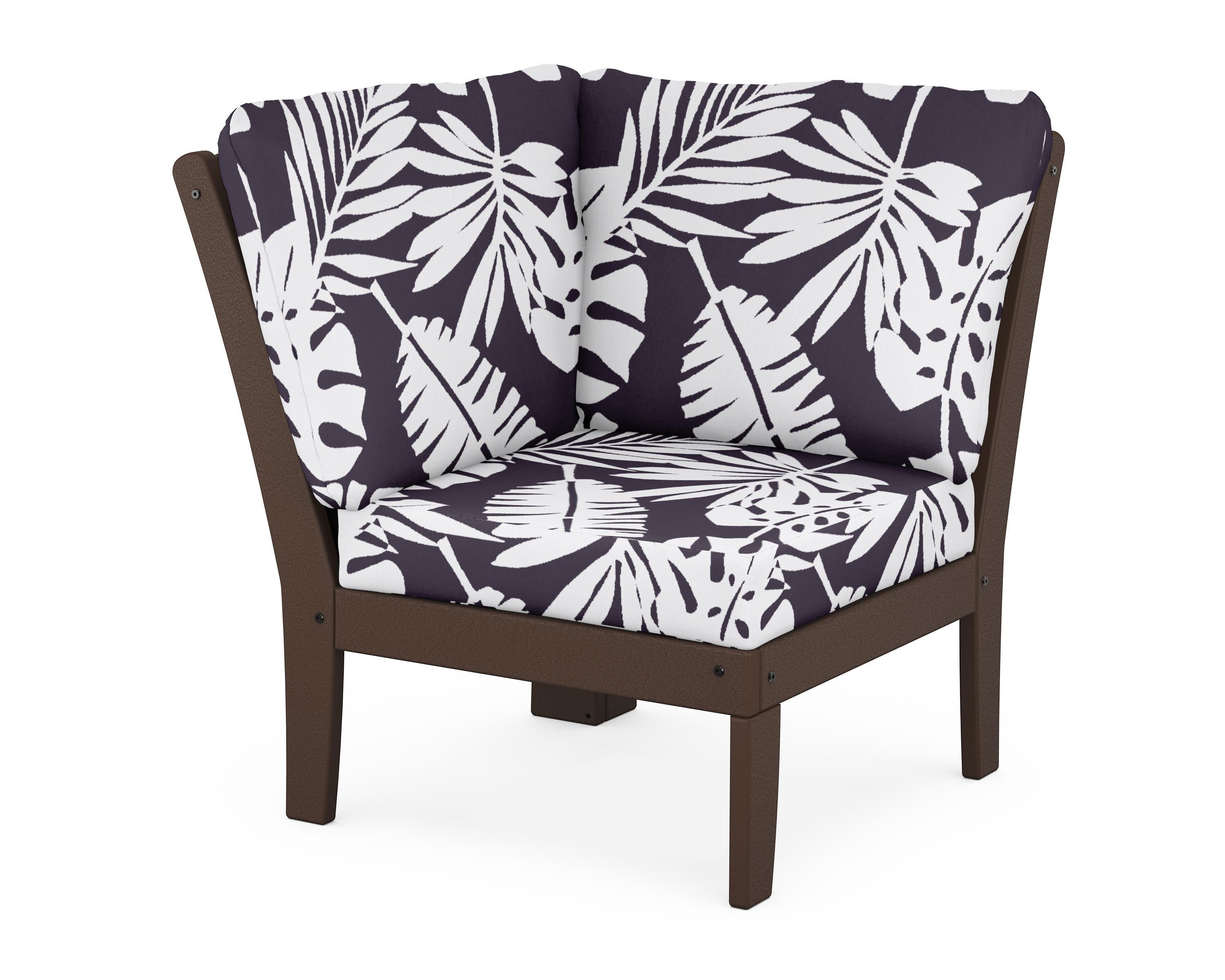 Yacht Club Modular Corner Chair in Vintage Lantern / Leaf Navy