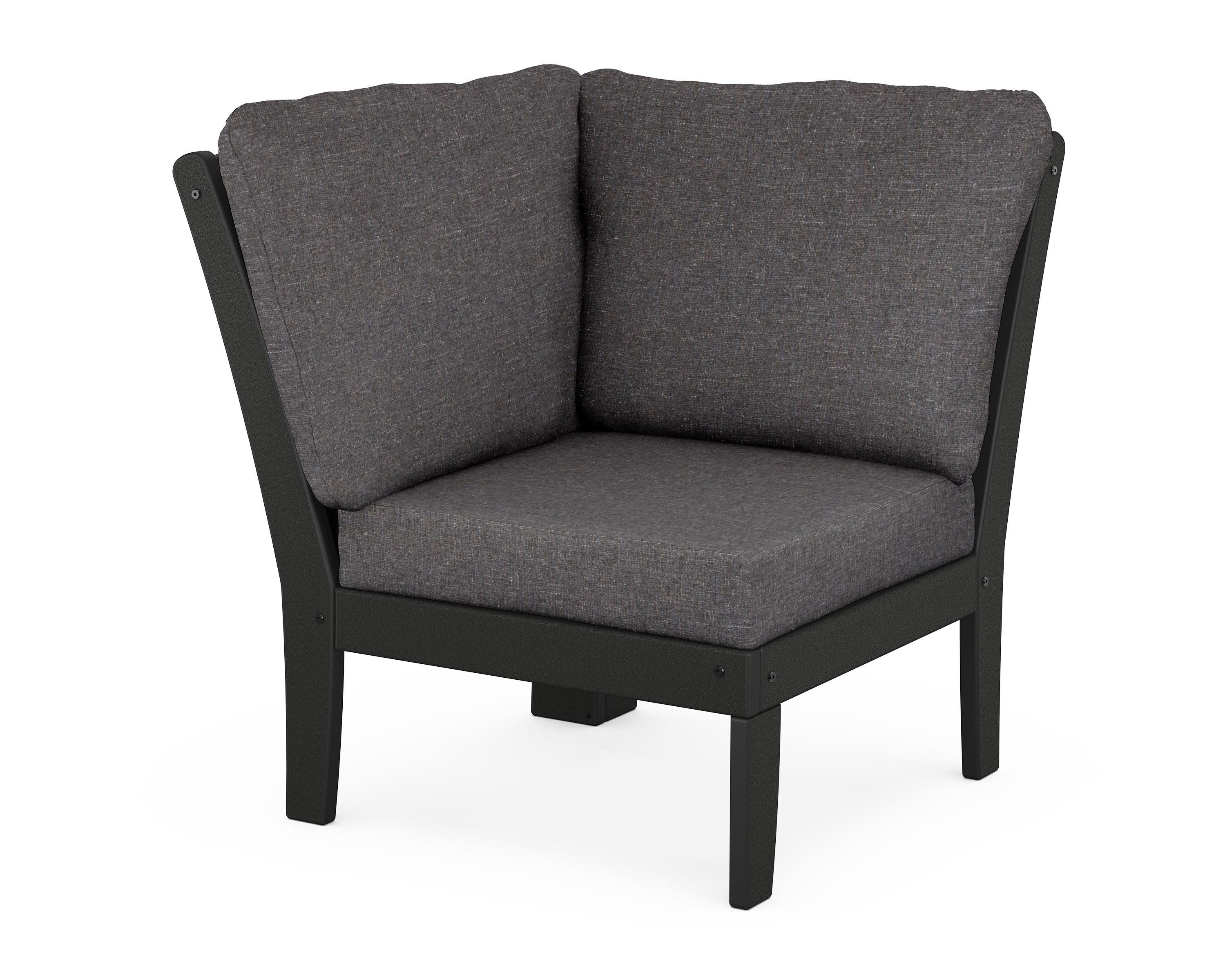 Yacht Club Modular Corner Chair in Charcoal Black / Ash Charcoal
