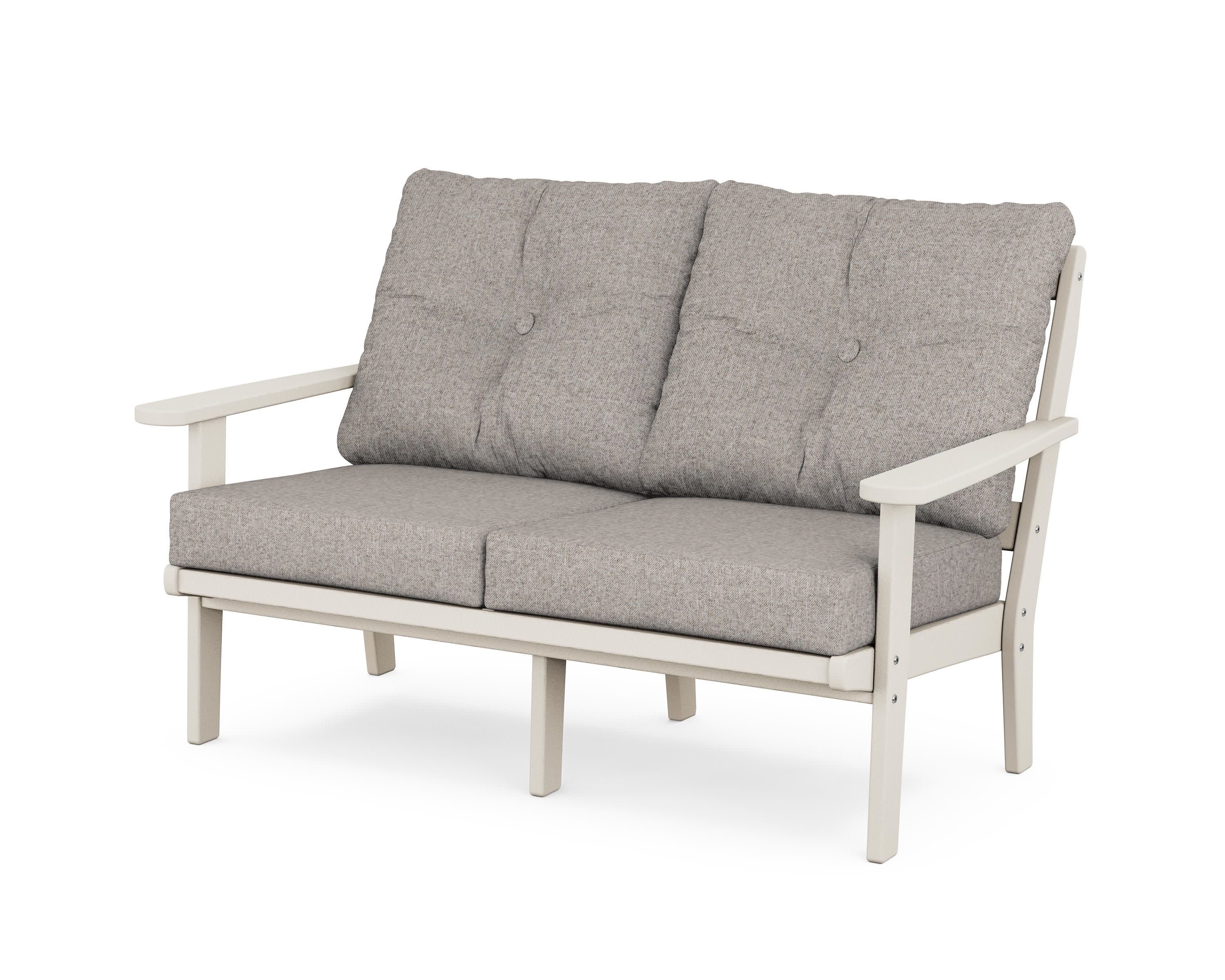 Cape Cod Deep Seating Loveseat in Sand Castle / Weathered Tweed