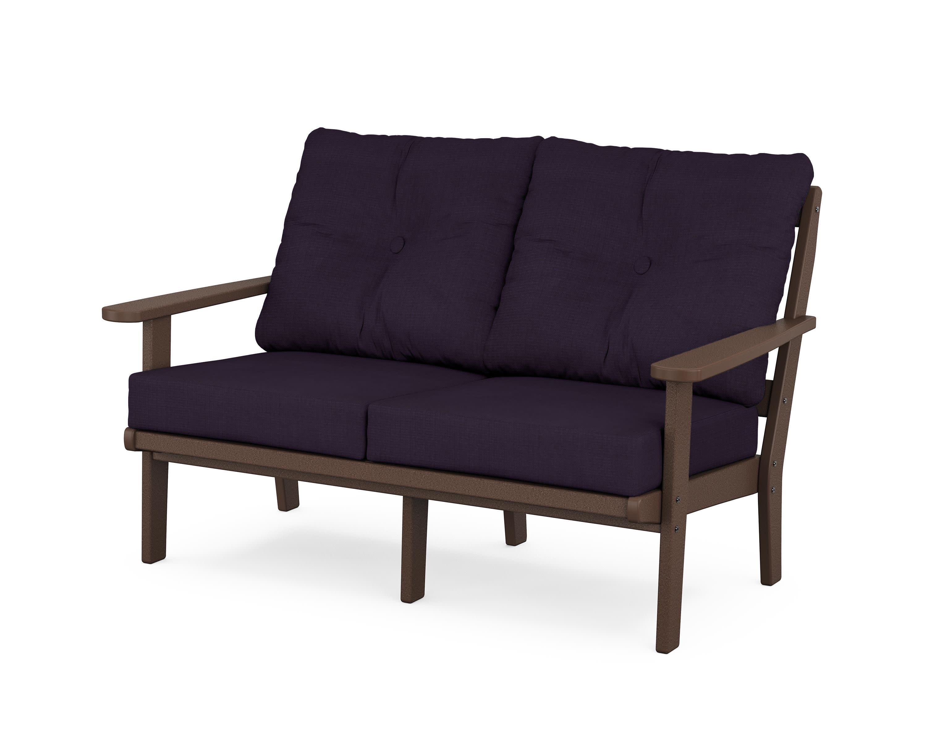 Cape Cod Deep Seating Loveseat in Vintage Lantern / Navy Linen