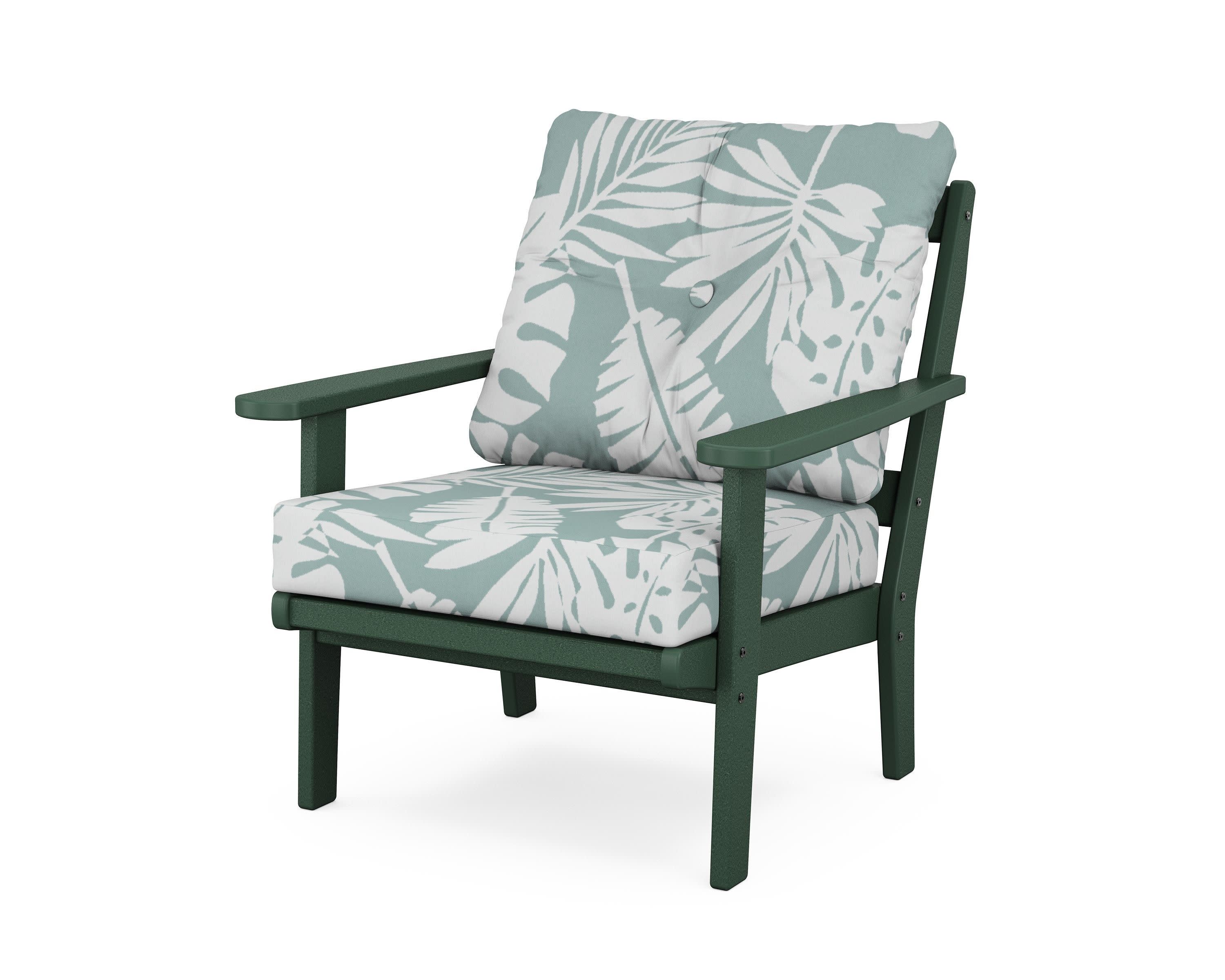 Cape Cod Deep Seating Chair in Rainforest Canopy / Leaf Glacier Spa