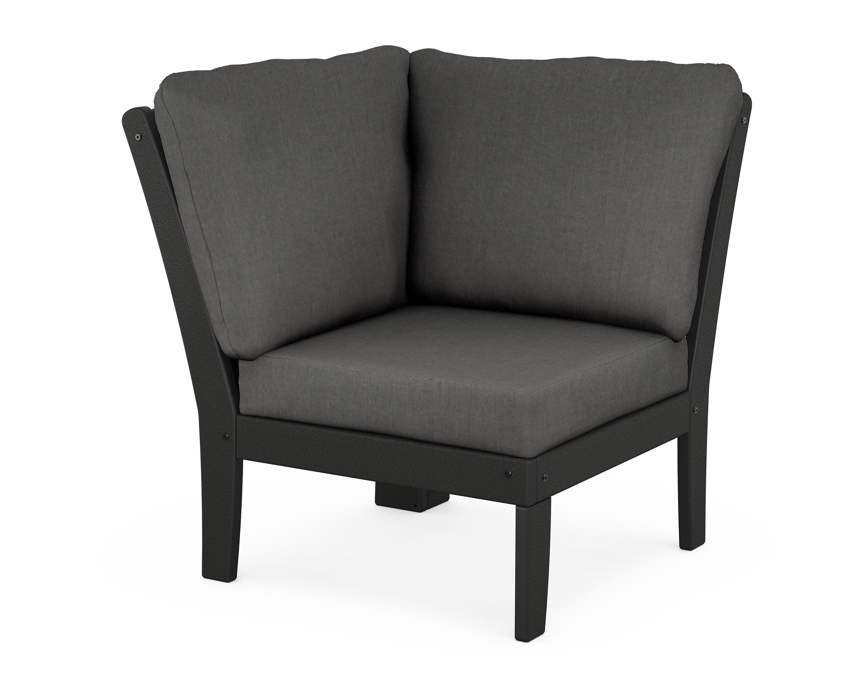 Yacht Club Modular Corner Chair in Charcoal Black / Spectrum Carbon