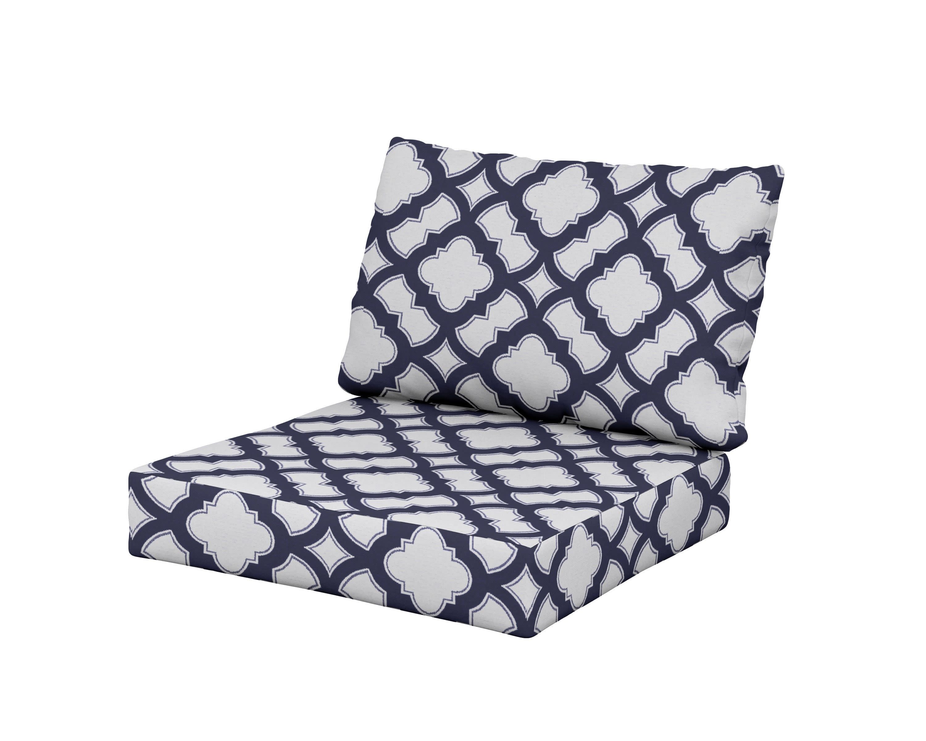 Modular Cushion in Trellis Navy