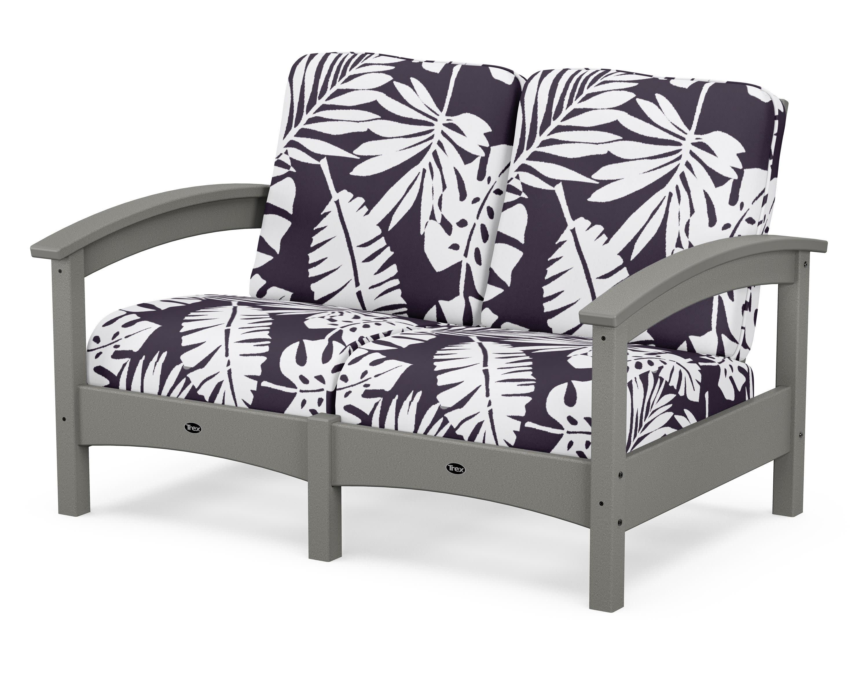 Rockport Club Loveseat in Stepping Stone / Leaf Navy