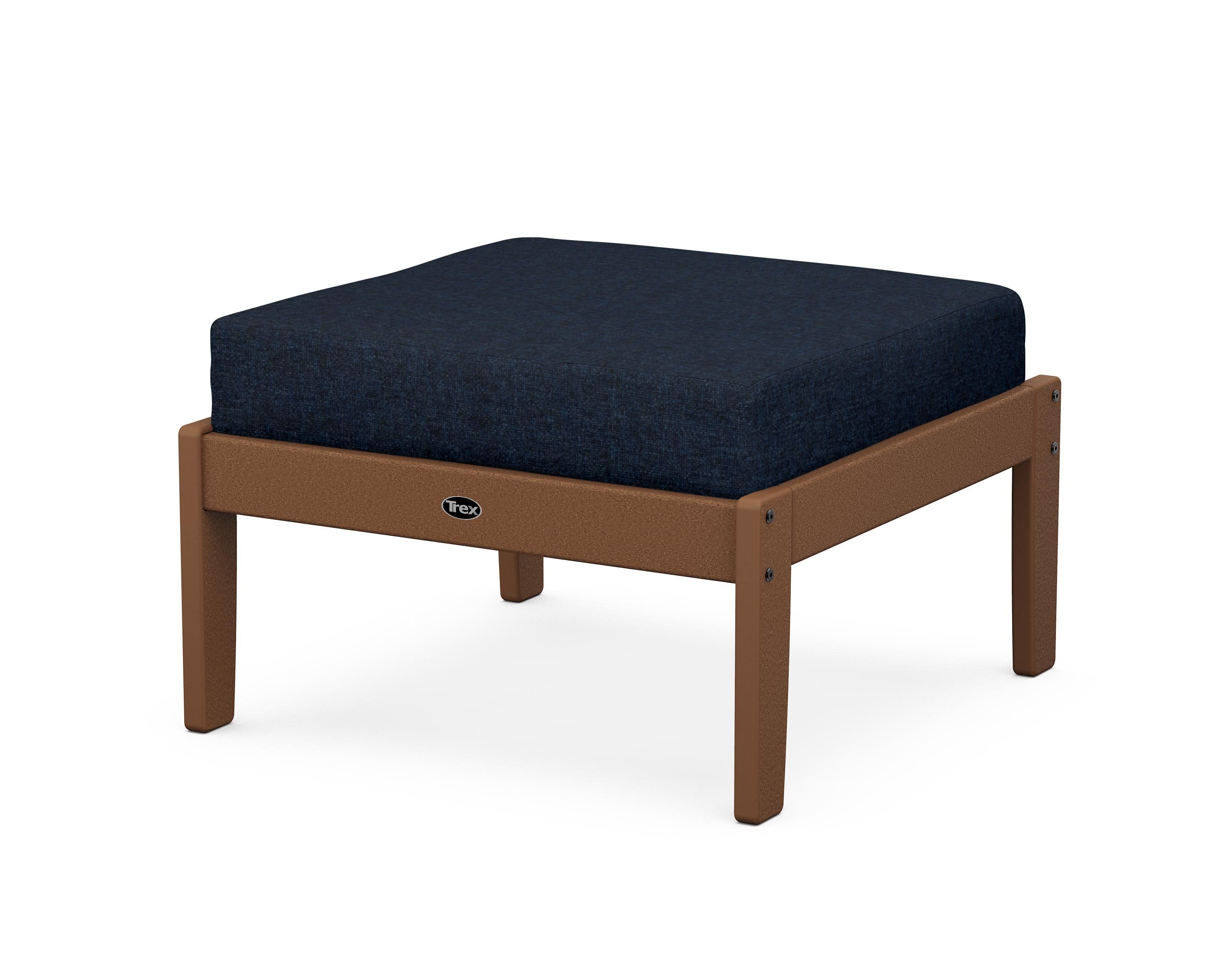 Yacht Club Deep Seating Ottoman in Tree House / Marine Indigo
