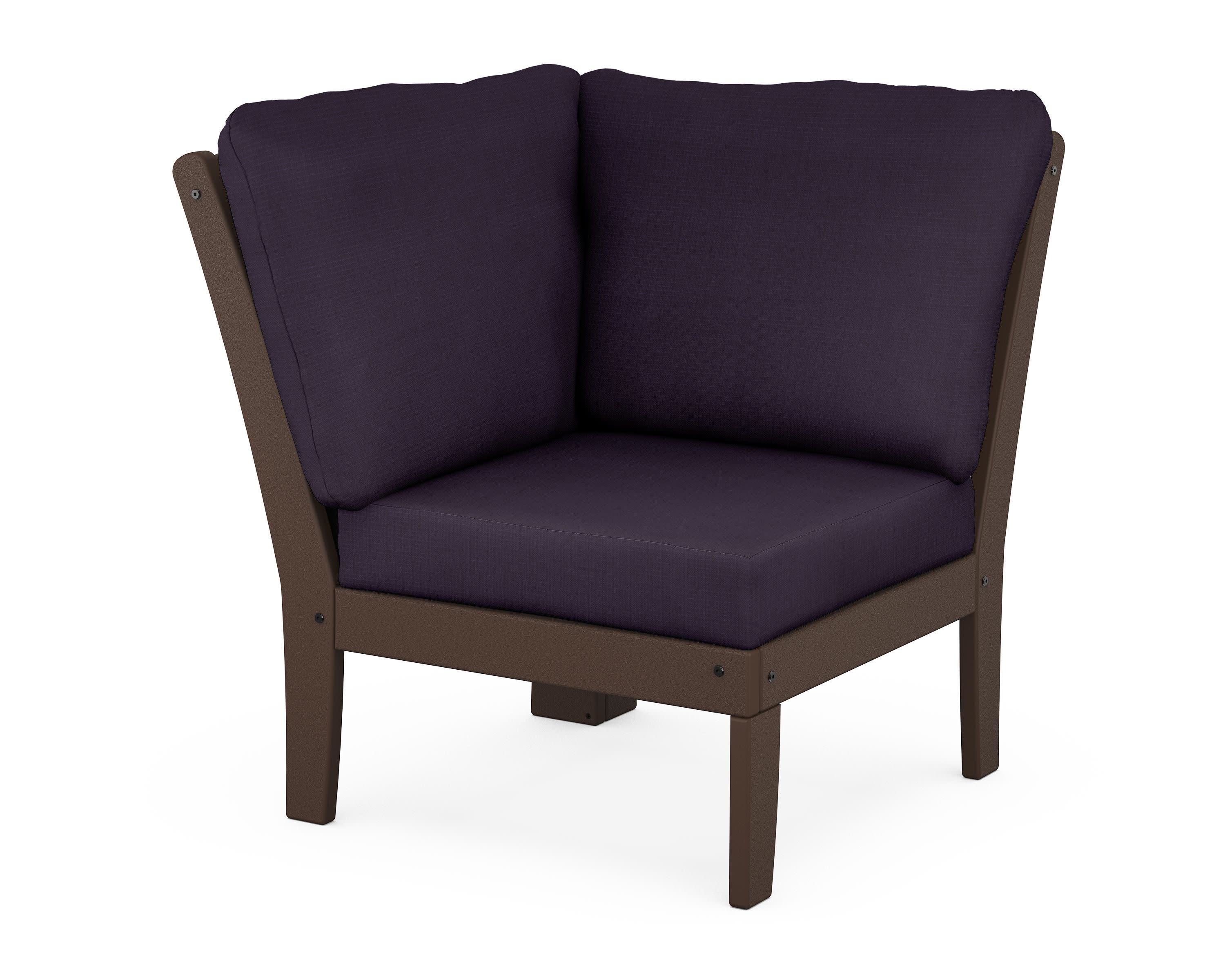 Yacht Club Modular Corner Chair in Vintage Lantern / Navy Linen