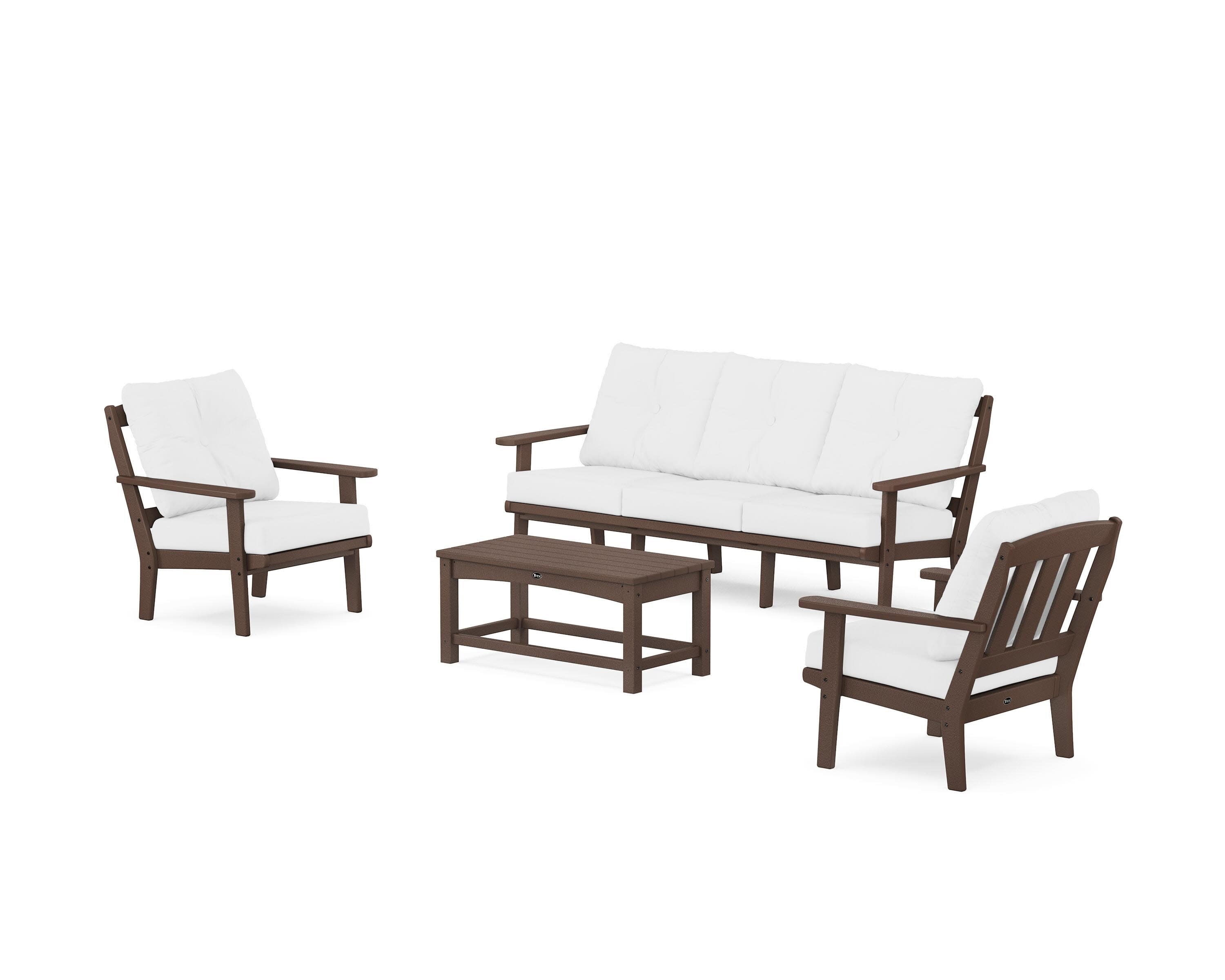 Cape Cod 4-Piece Deep Seating Set with Sofa in Vintage Lantern / Natural
