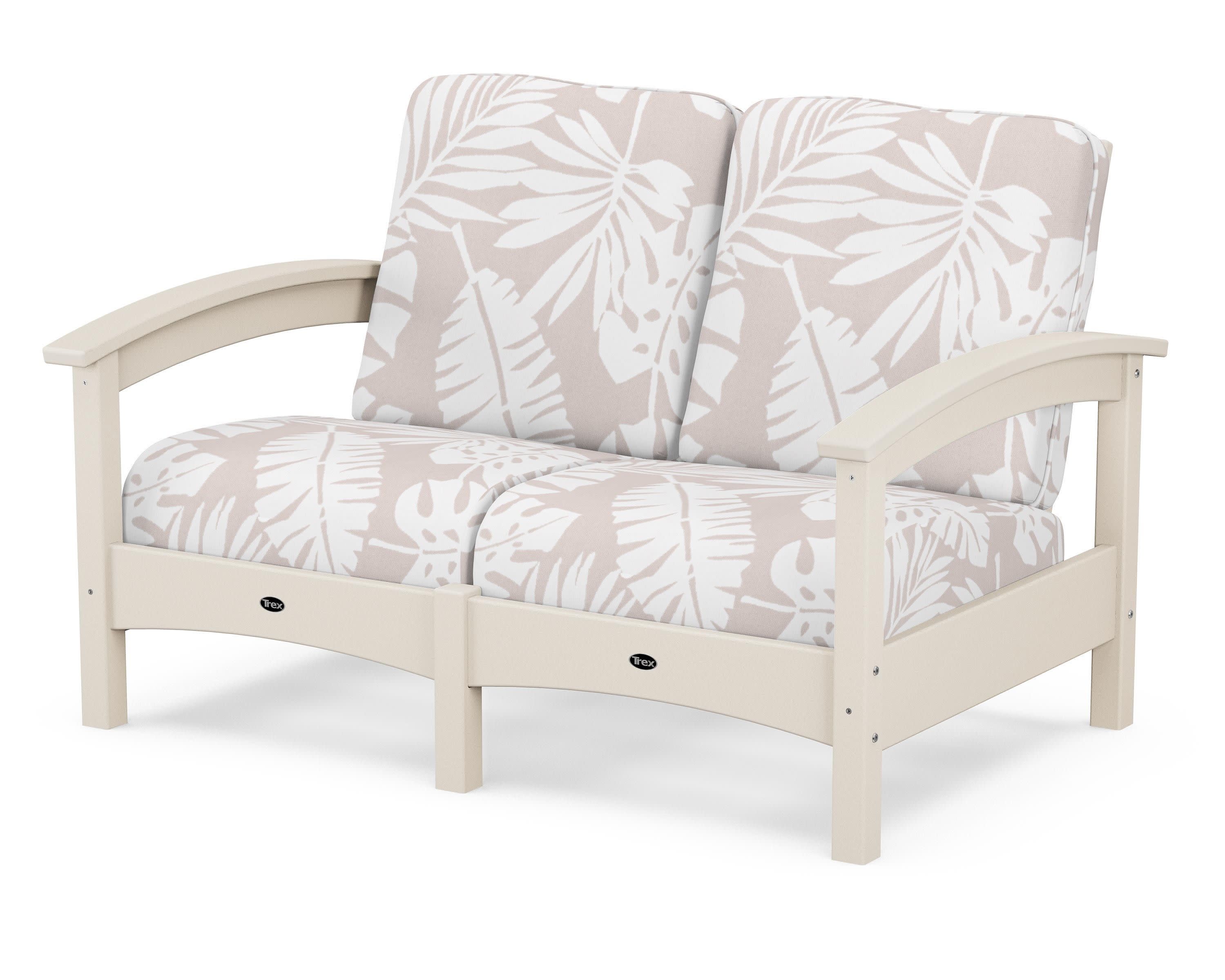 Rockport Club Loveseat in Sand Castle / Leaf Dune Burlap