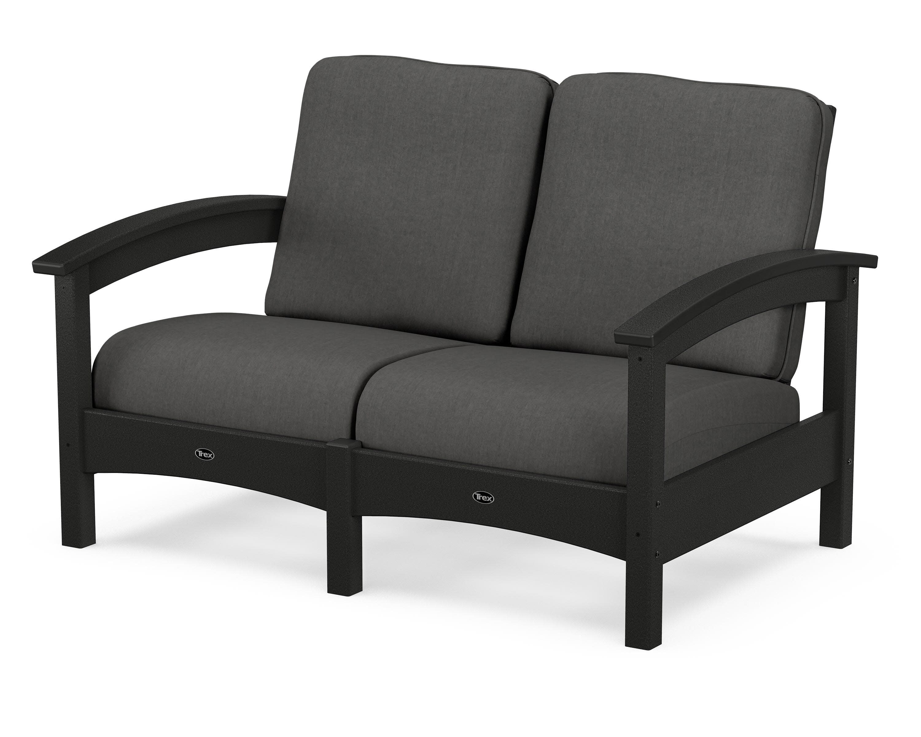 Rockport Club Loveseat in Charcoal Black / Spectrum Carbon