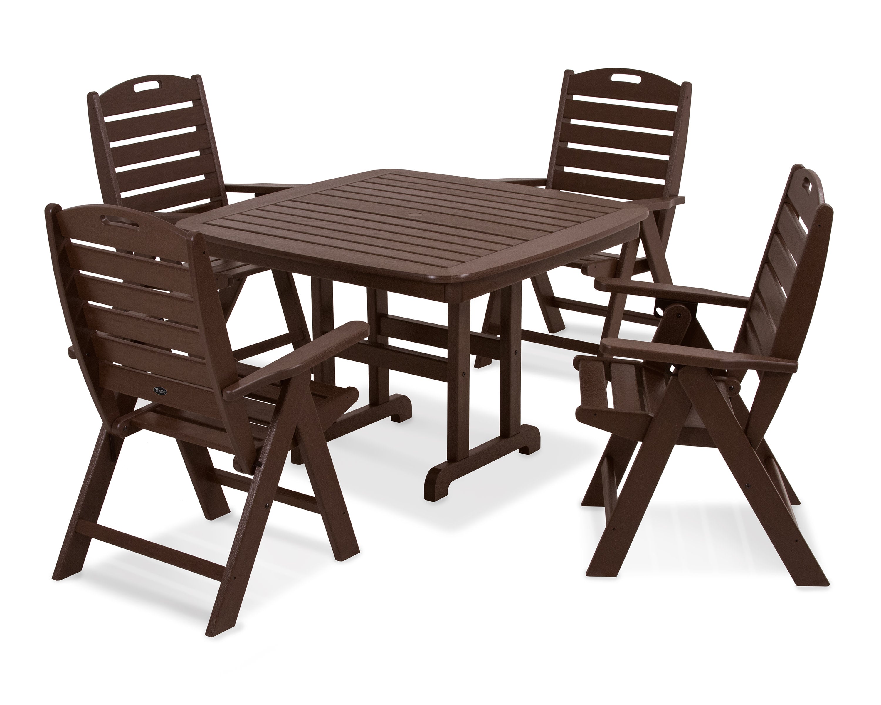Yacht Club Highback 5-Piece Dining Set in Vintage Lantern