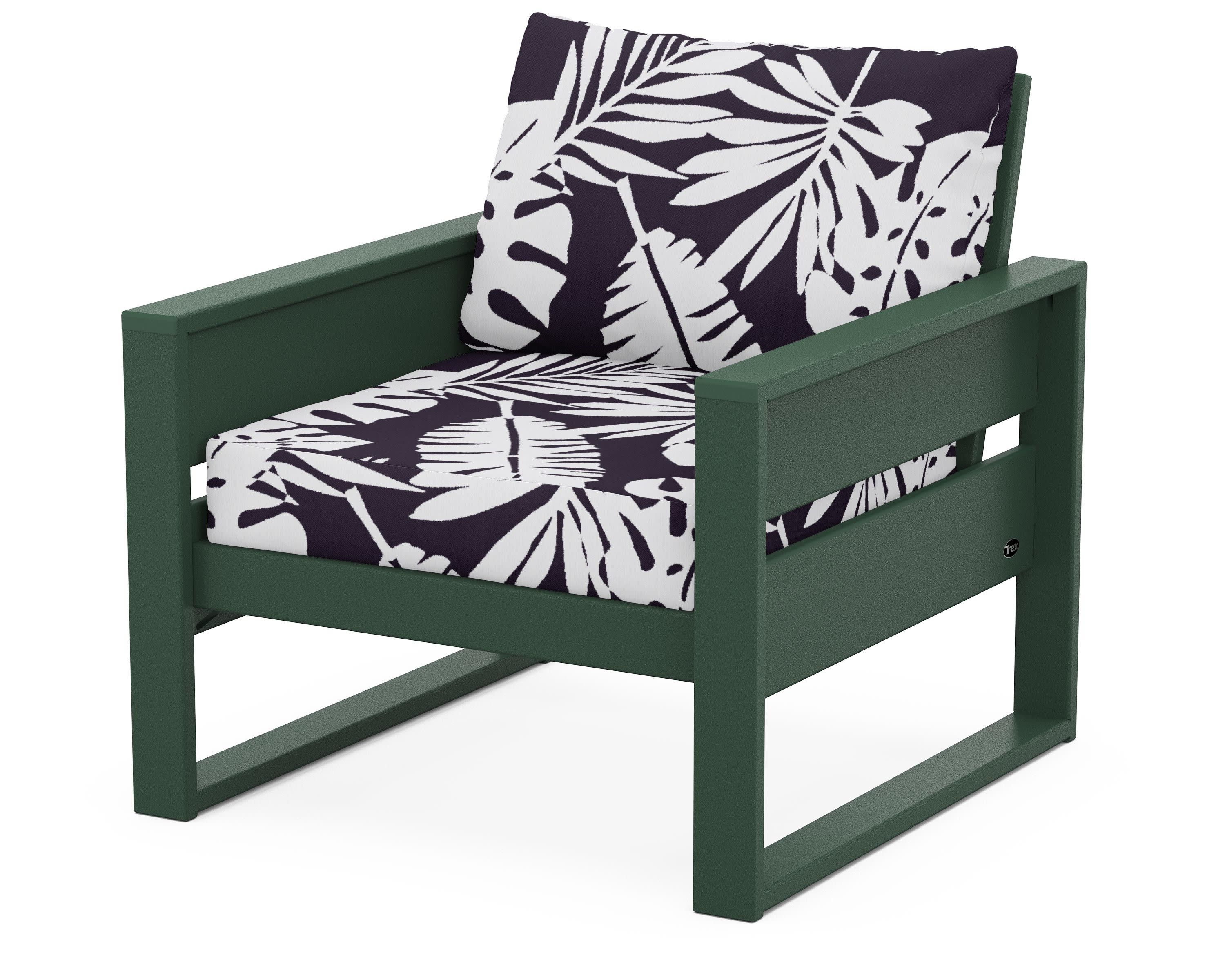 Eastport Club Chair in Rainforest Canopy / Leaf Navy